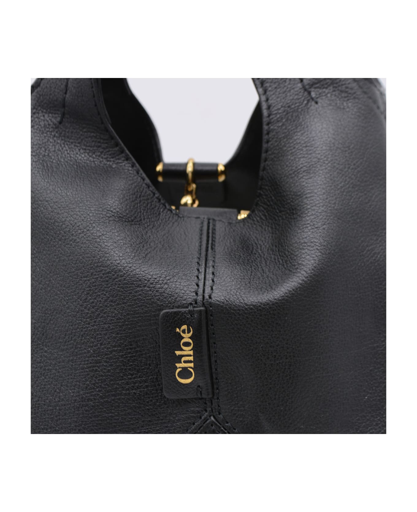 Chloé Black Leather Balloon Small Tote - Black