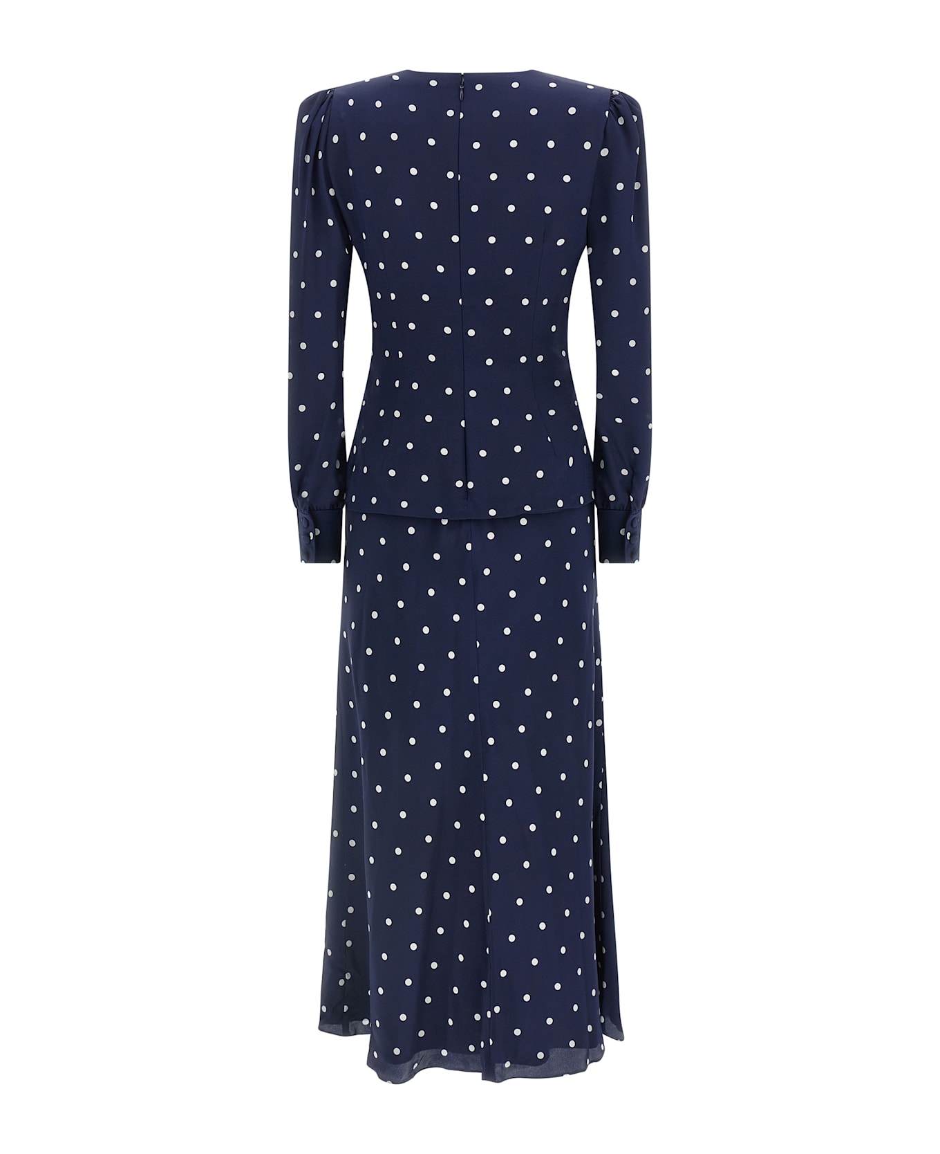Alessandra Rich Polka Dot Dress - Blue