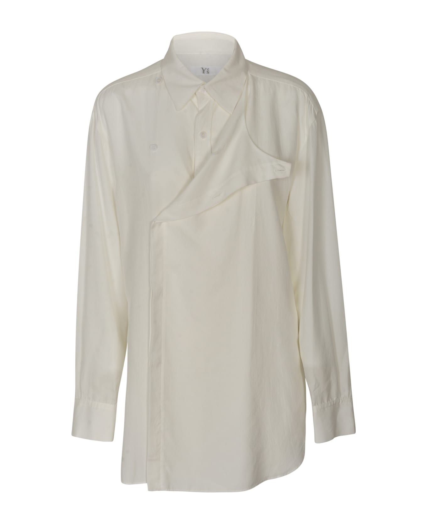Yohji Yamamoto Wrap Buttoned Concealed Shirt - White