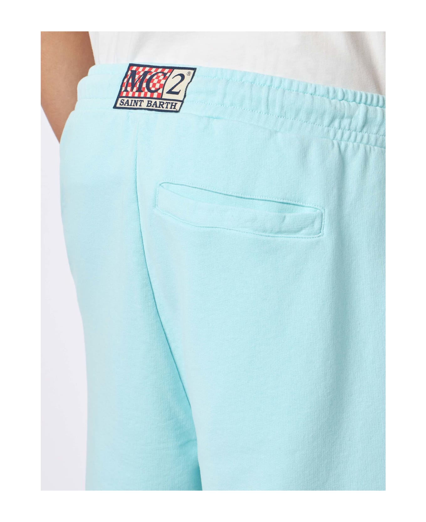 MC2 Saint Barth Man Water Green Cotton Bermuda - GREEN