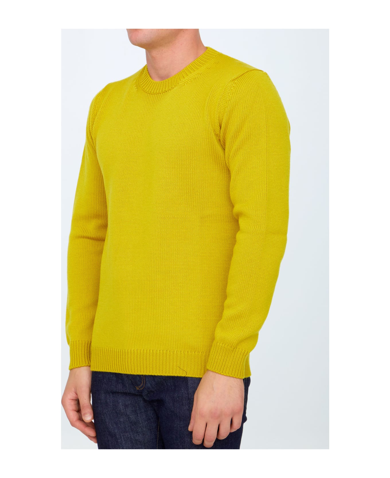 Roberto Collina Yellow Merino Wool Sweater - YELLOW