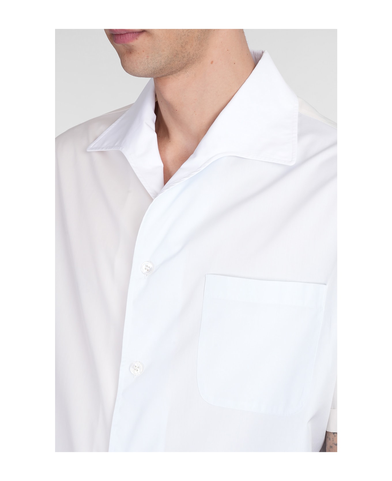 Maison Margiela Shirt In White Cotton - white