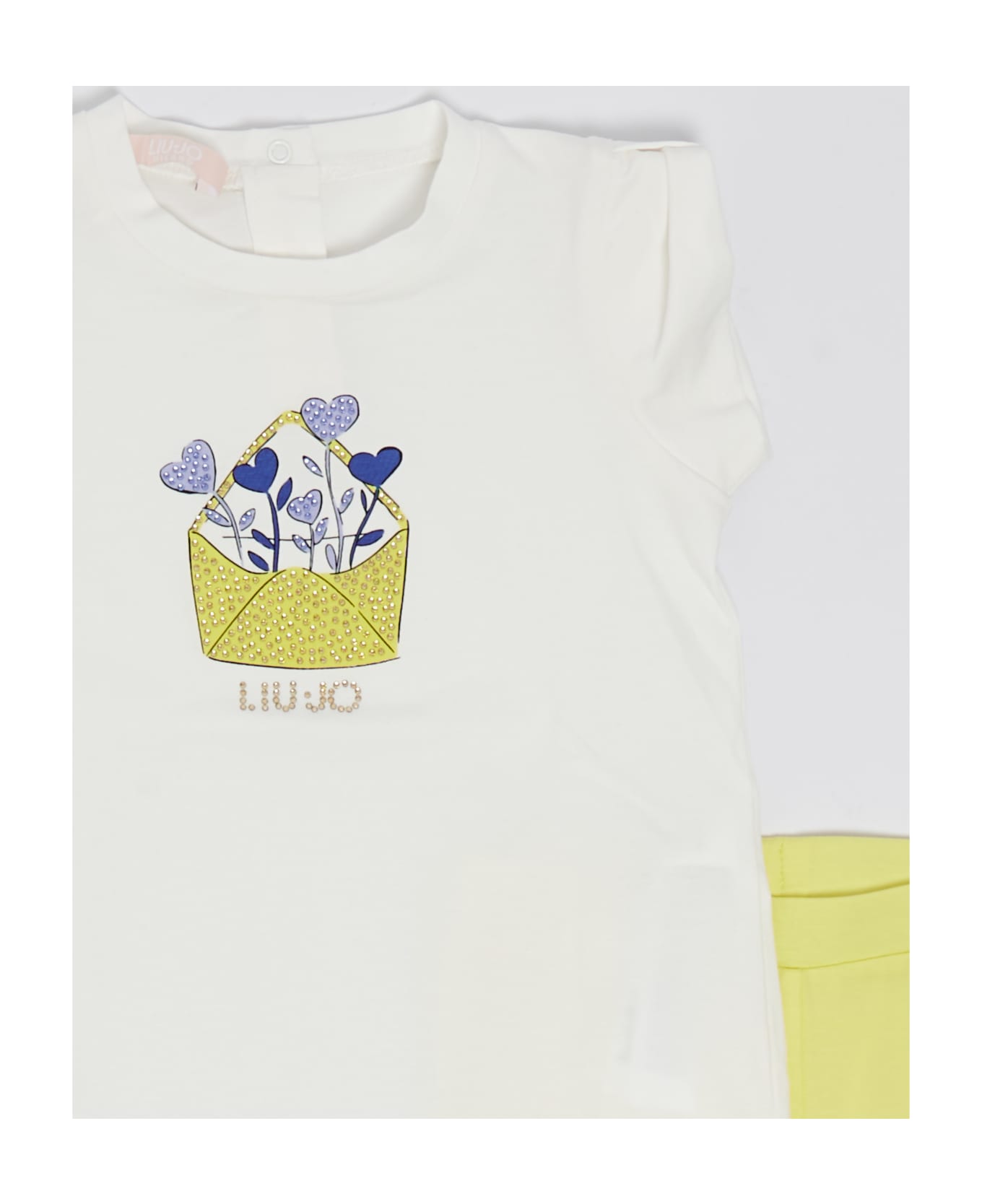 Liu-Jo T-shirt+leggings Suit (tailleur) - BIANCO-GIALLO ボディスーツ＆セットアップ