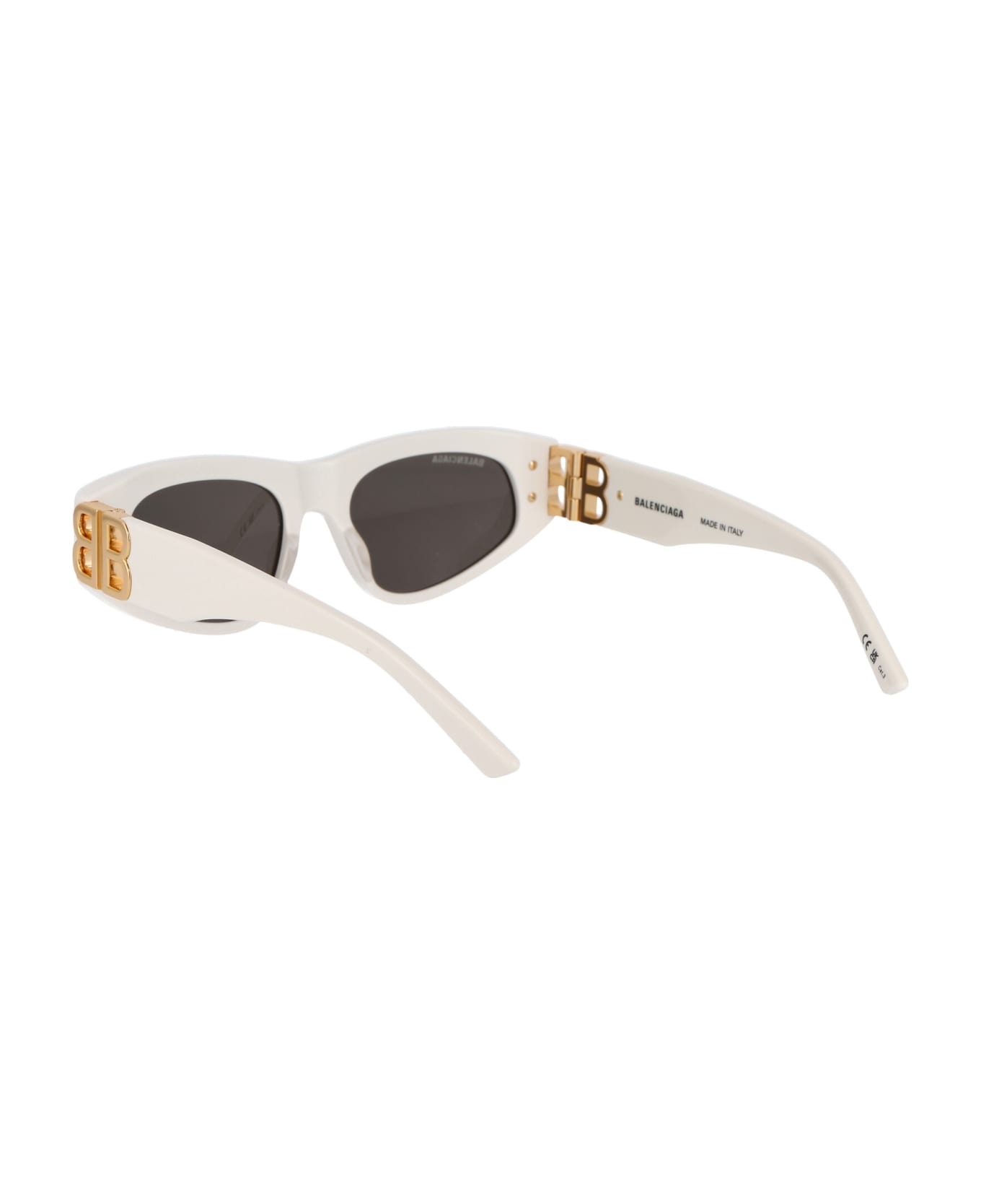 Balenciaga Eyewear Bb0095s Sunglasses - white/gold サングラス