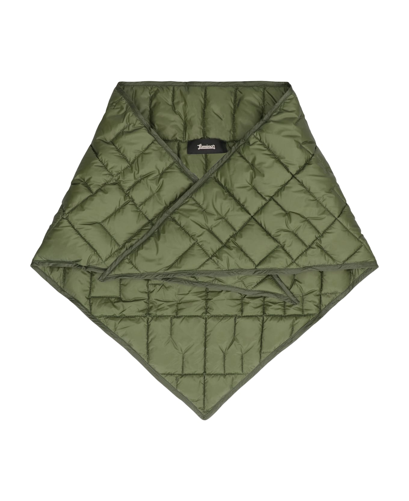 Herno Quilted Ripstop Laminar Scarf - green