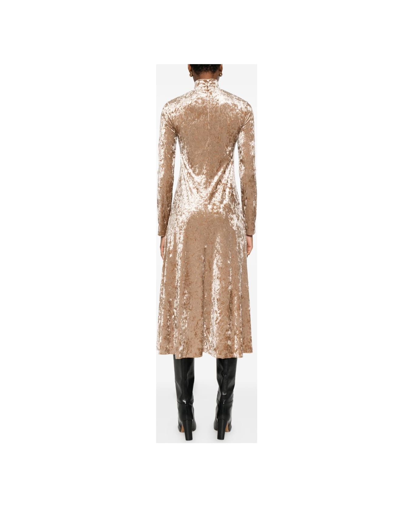 Forte_Forte Velvet Long Dress - Beige