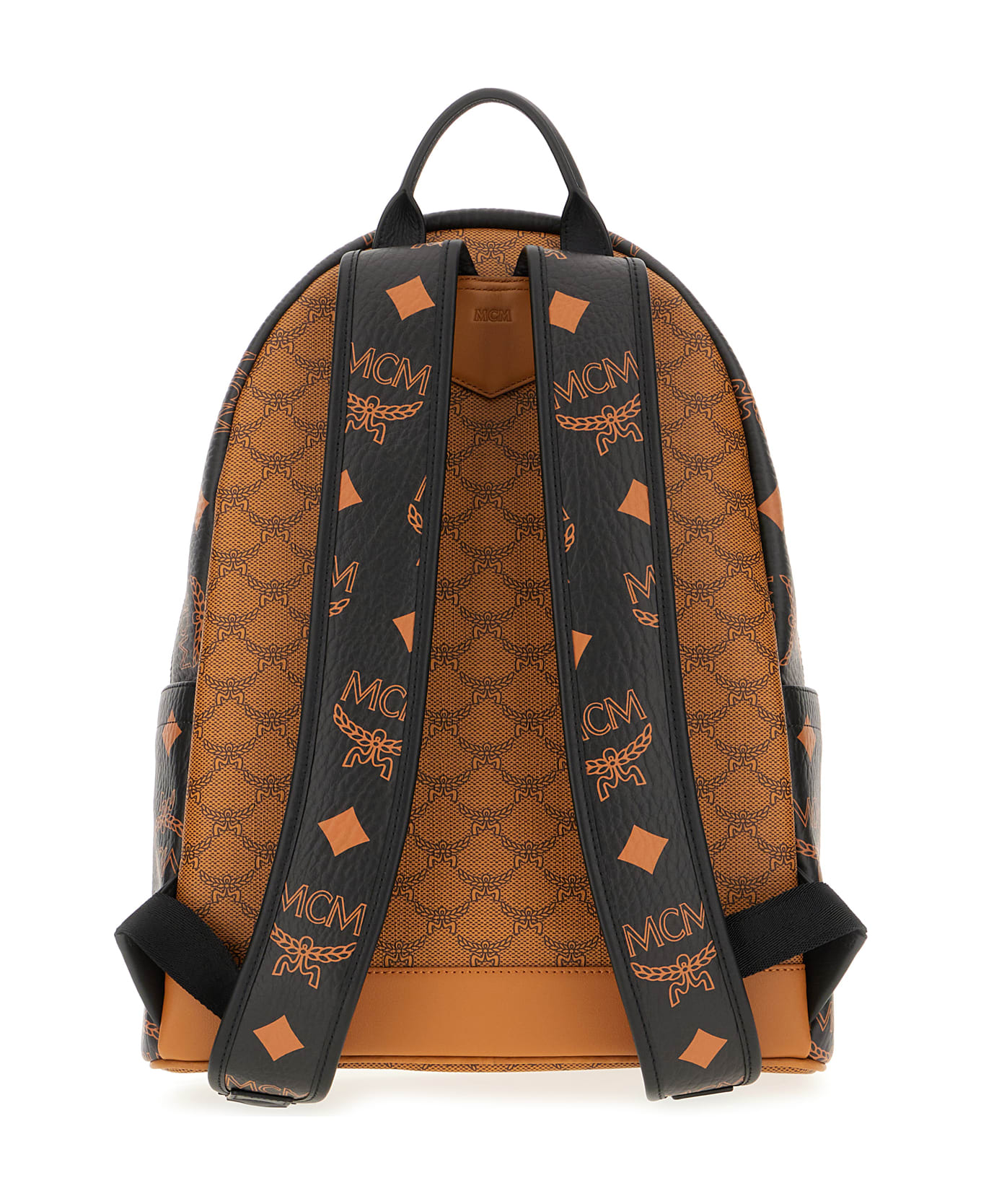 MCM Printed Synthetic Leather Backpack - Cognac