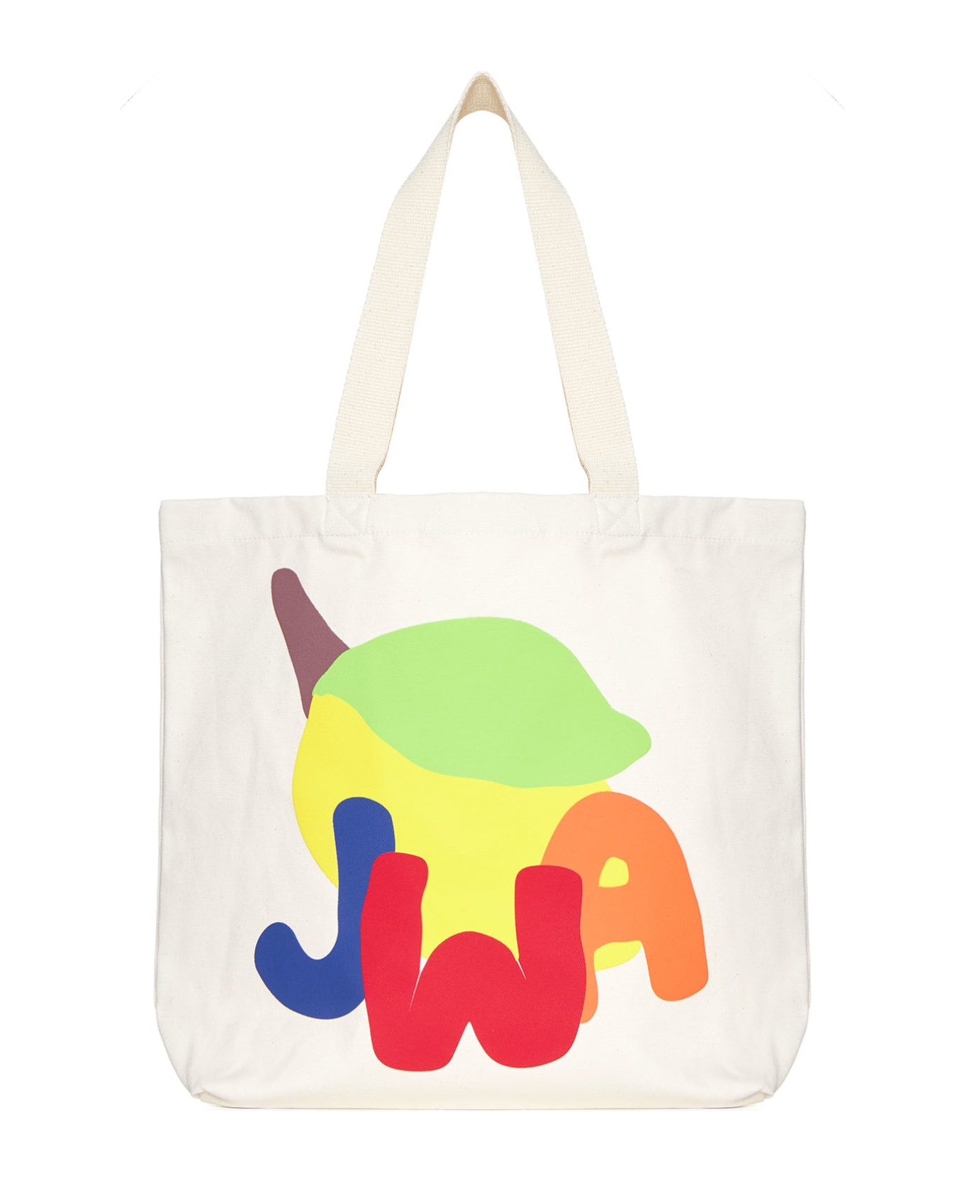 J.W. Anderson Logo Print Canvas Tote Bag - Beige トートバッグ