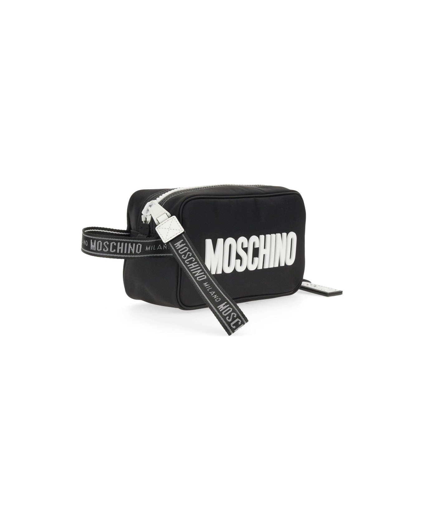 Moschino Beauty Case With Logo - BLACK バッグ