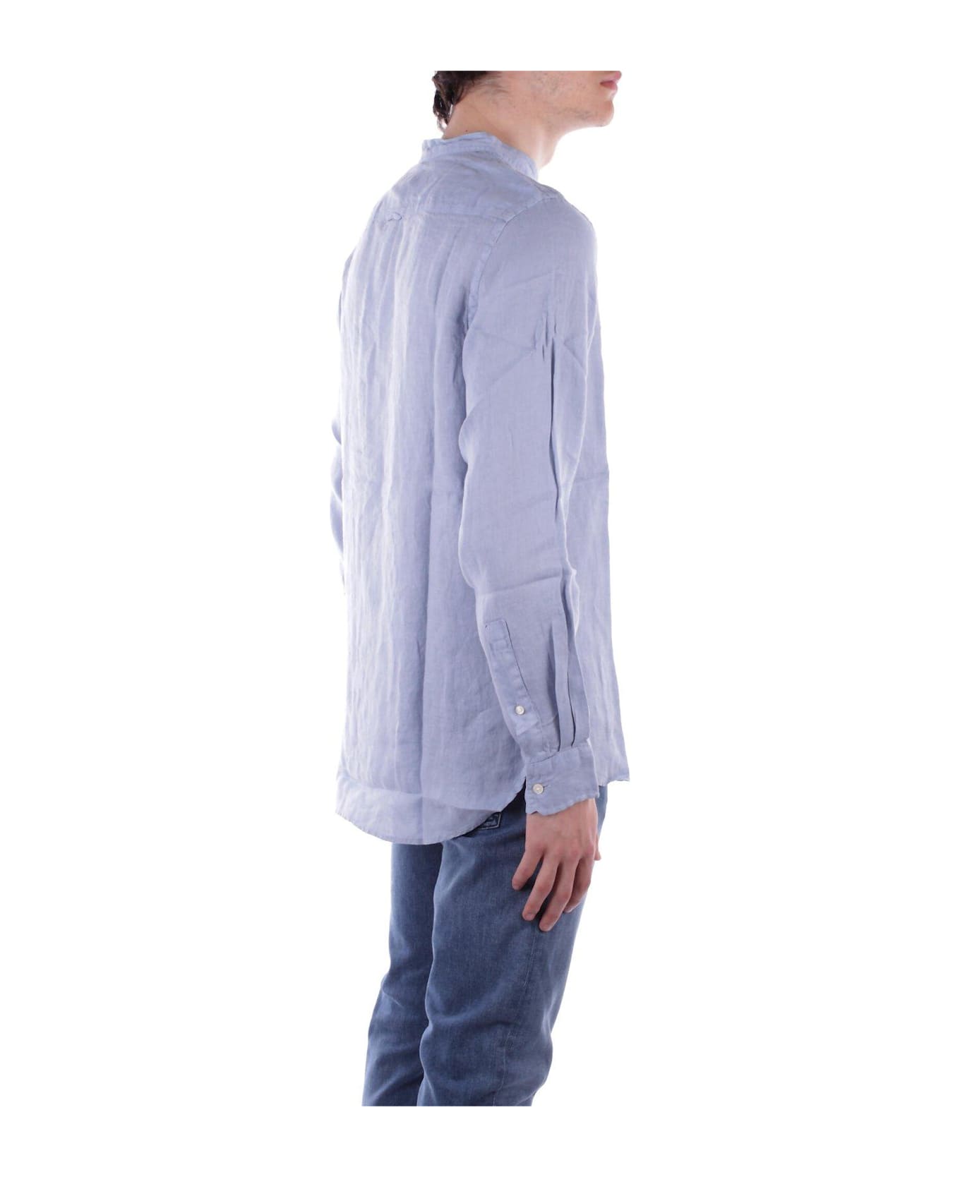 Woolrich Long-sleeved Buttoned Shirt - Clear Blue