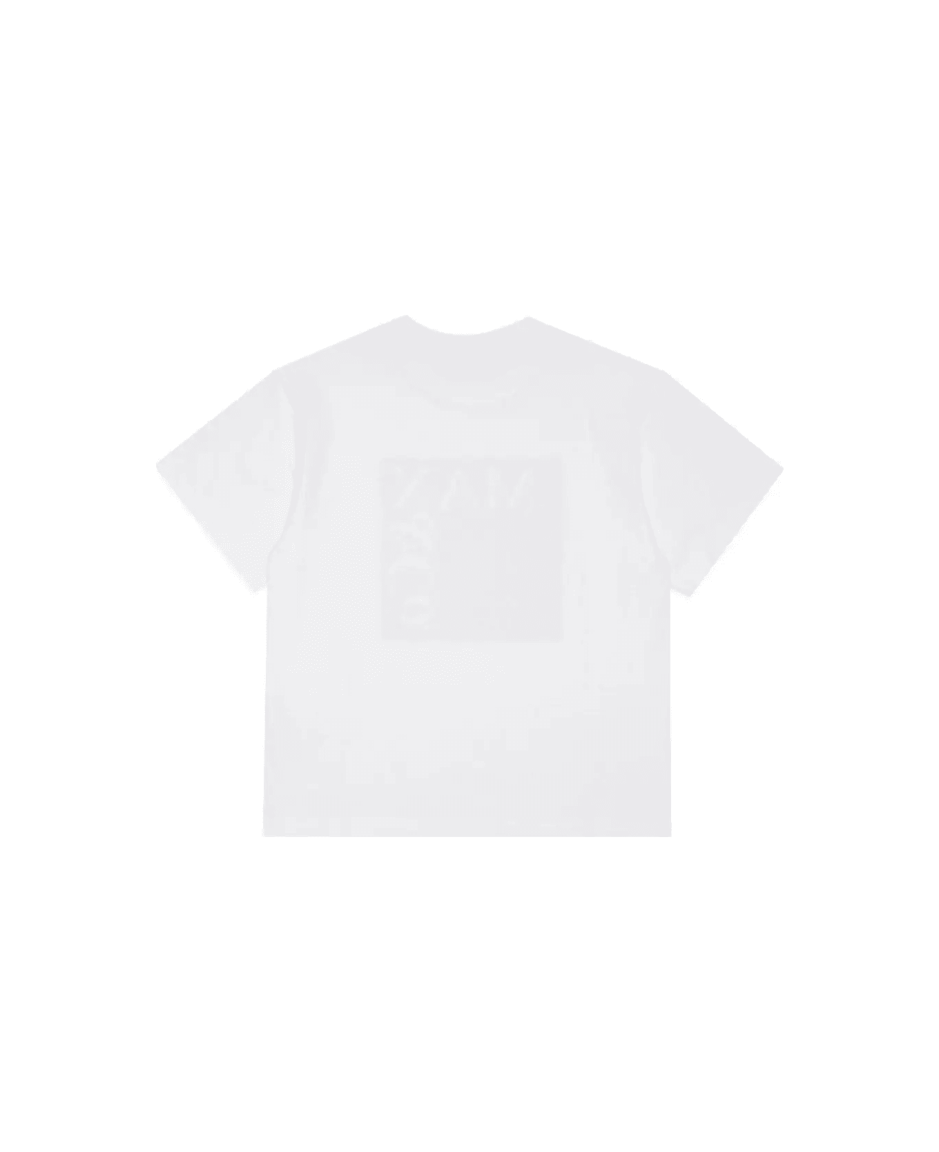 Max&Co. Icona T-shirt With Logo In White And Pink - White