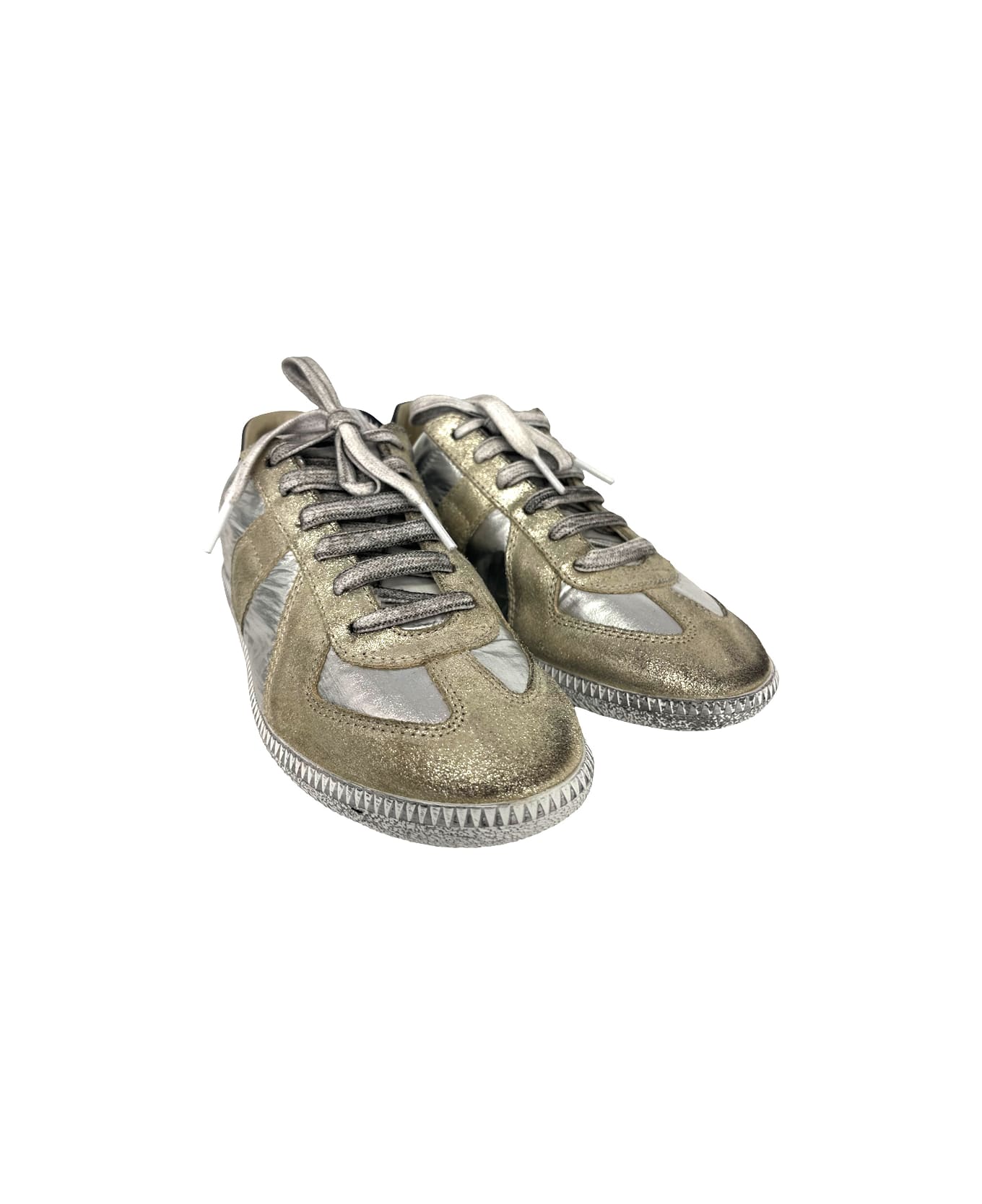 Maison Margiela Replica Iridescent Sneakers - Silver Gold