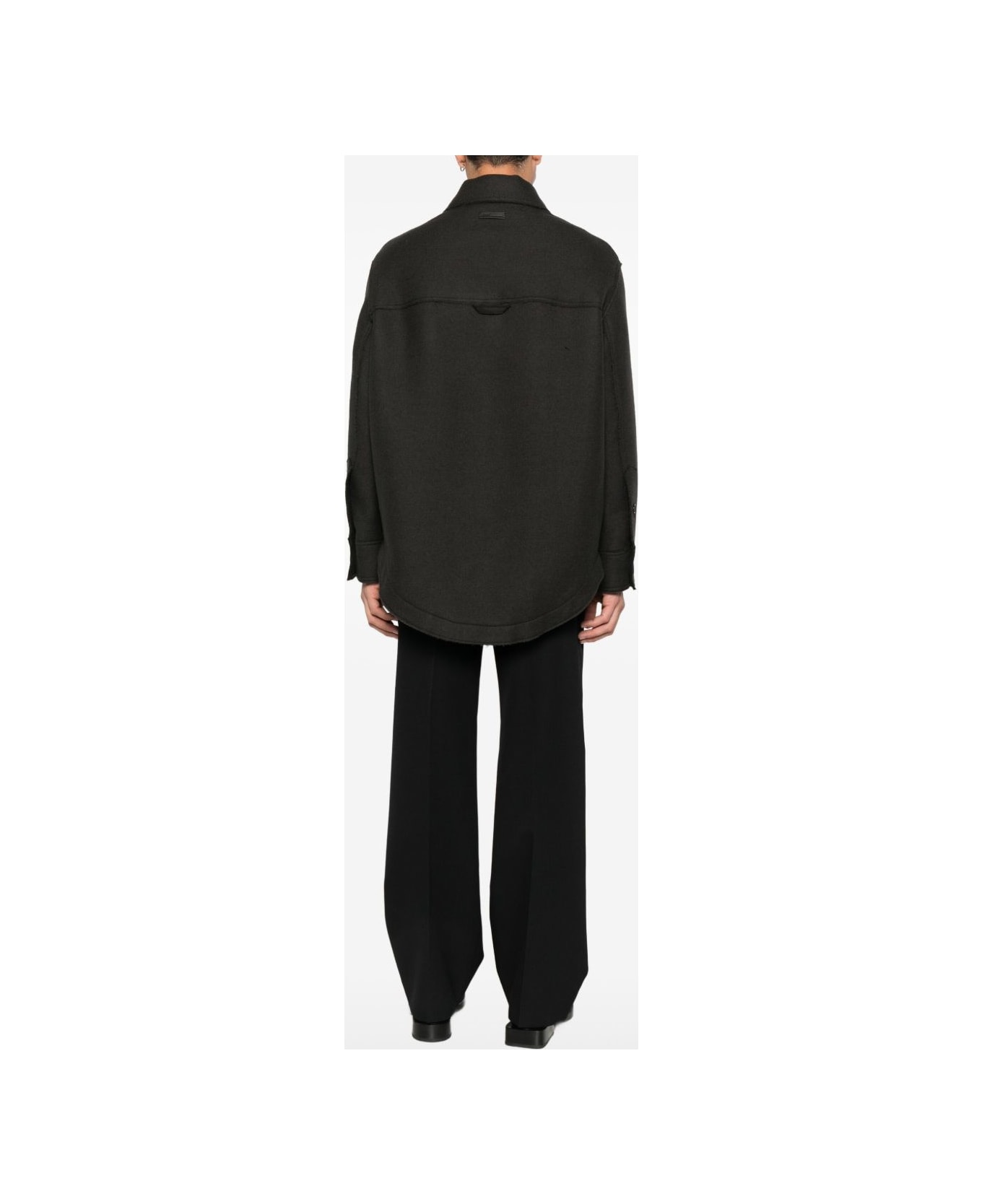 Ami Alexandre Mattiussi Wool Shirt Jacket - Grey