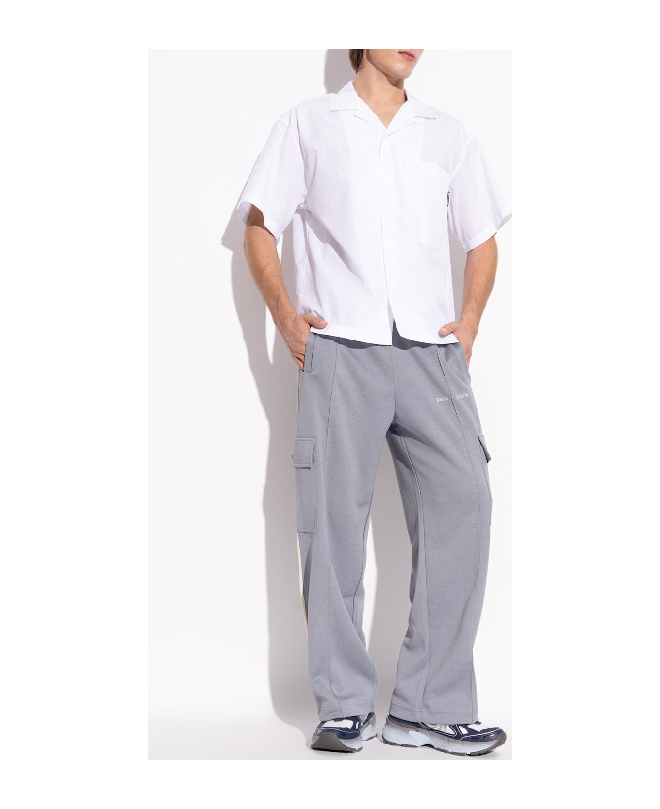 Palm Angels Sports Shoes With Logo - Blue Silver スニーカー