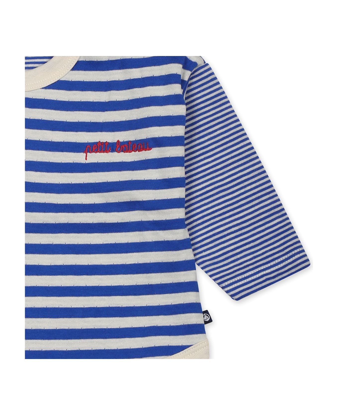 Petit Bateau Light Blue T-shirt For Babykids With Logo - Light Blue
