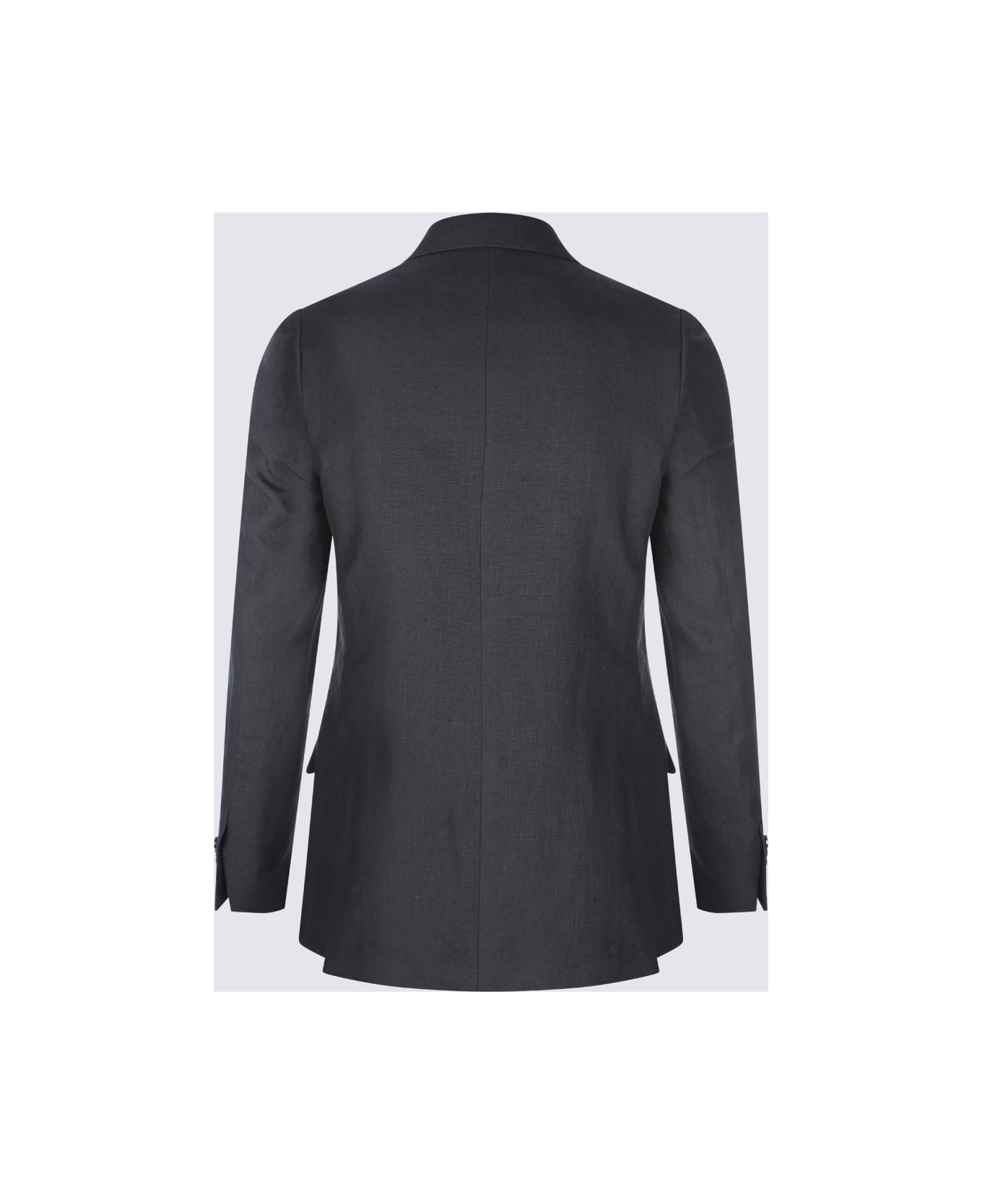 Lardini Dark Grey Linen Blazer - Black