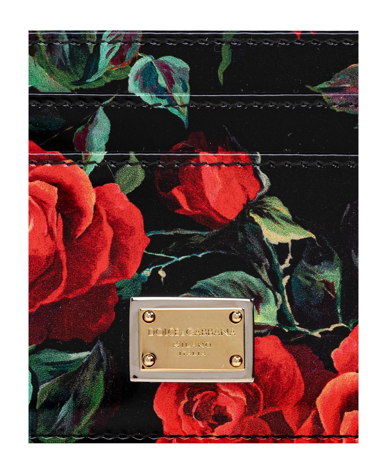 Dolce 
Gabbana Card Holder With Floral Motif - Red