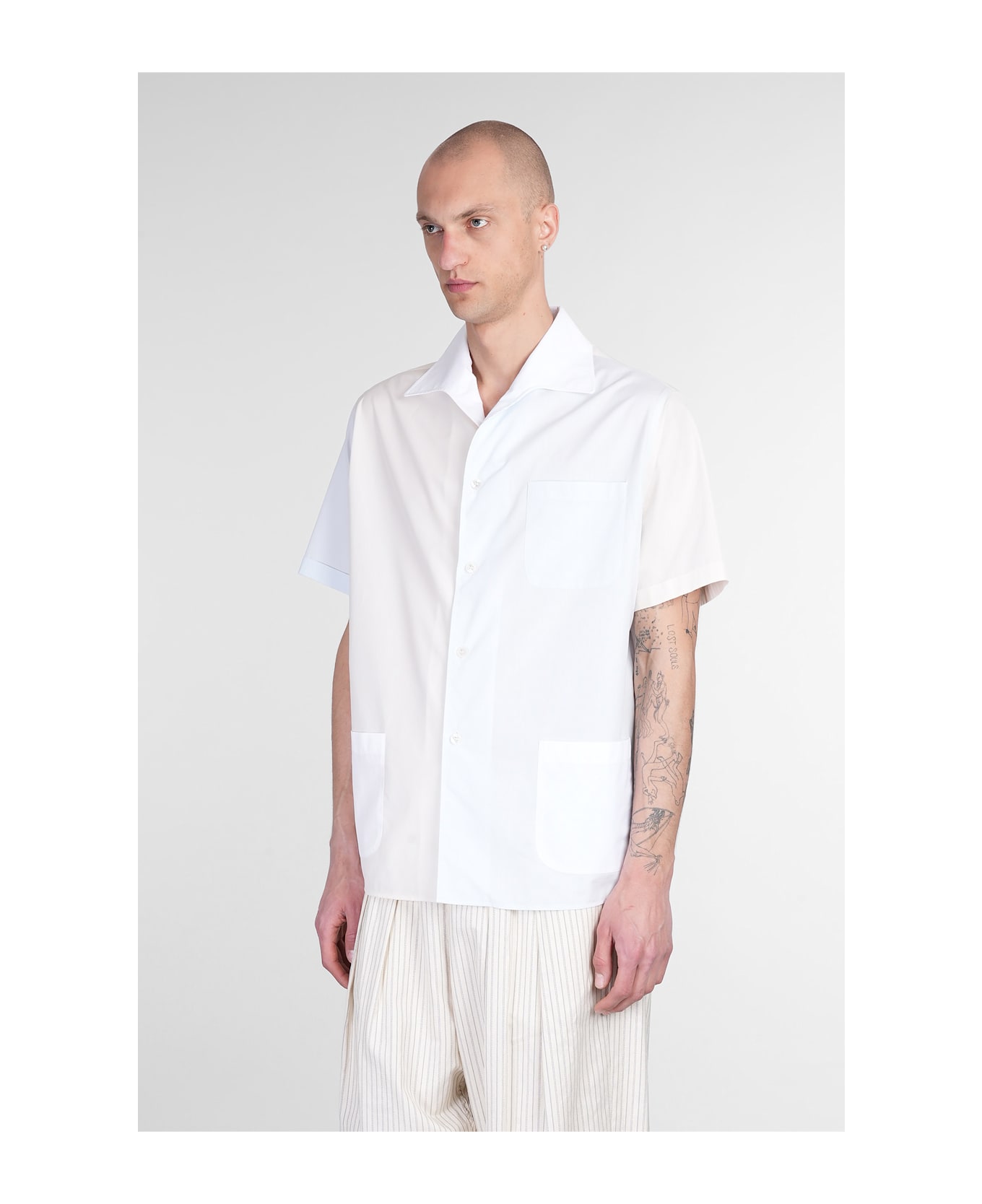 Maison Margiela Shirt In White Cotton - white