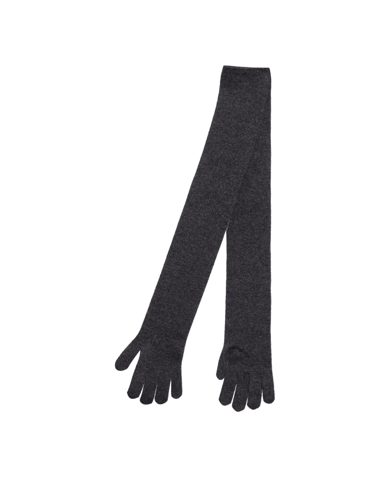 Max Mara Long Knit Gloves Max Mara - BLACK