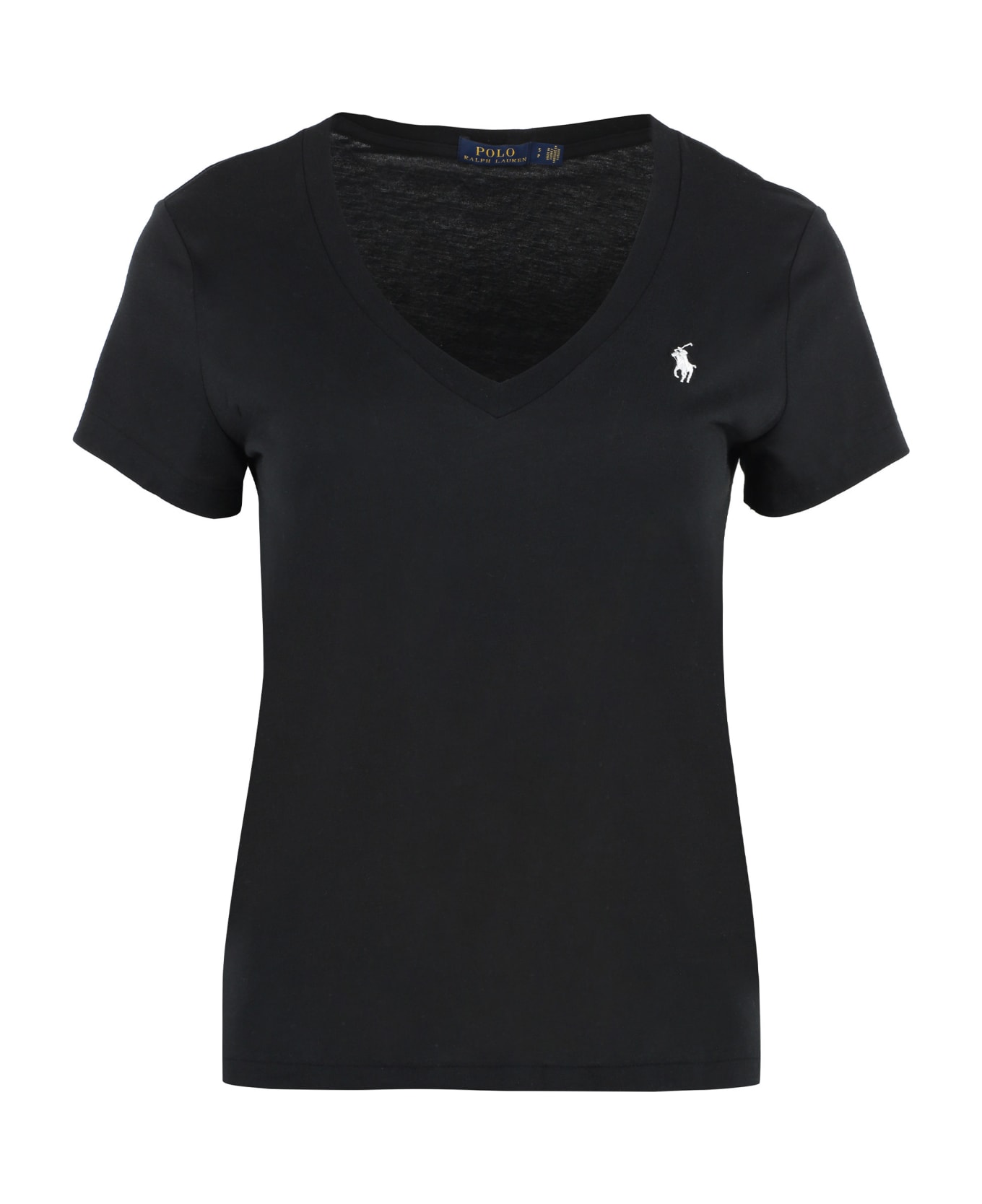 Ralph Lauren Logo Cotton T-shirt - BLACK