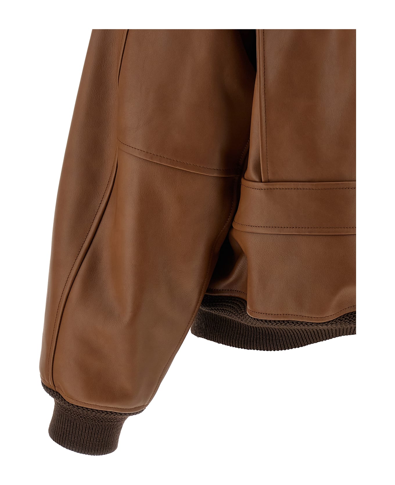 Saint Laurent Aviator Bomber Jacket - Brown