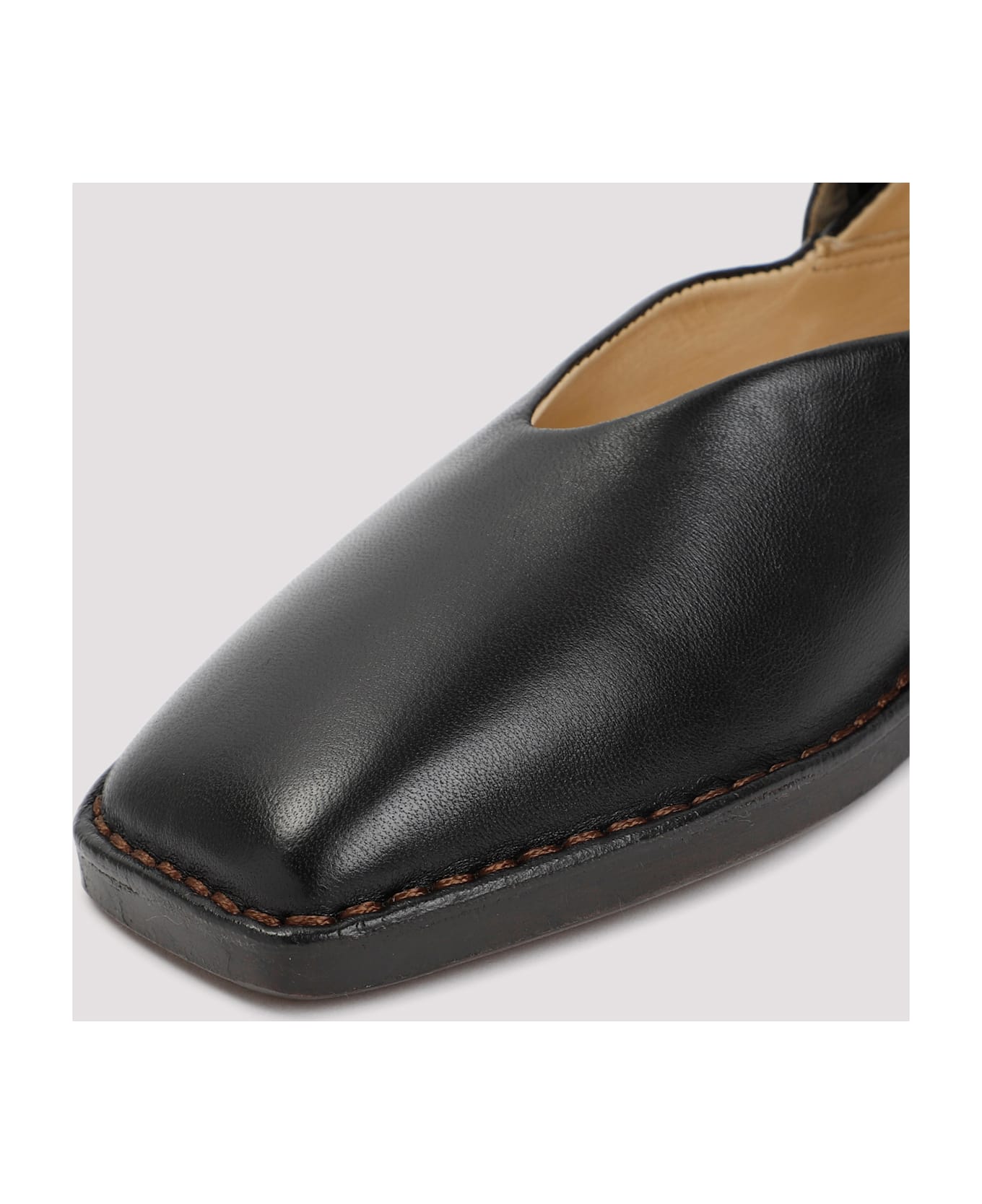 Lemaire Leather Ballerina Shoes - Black