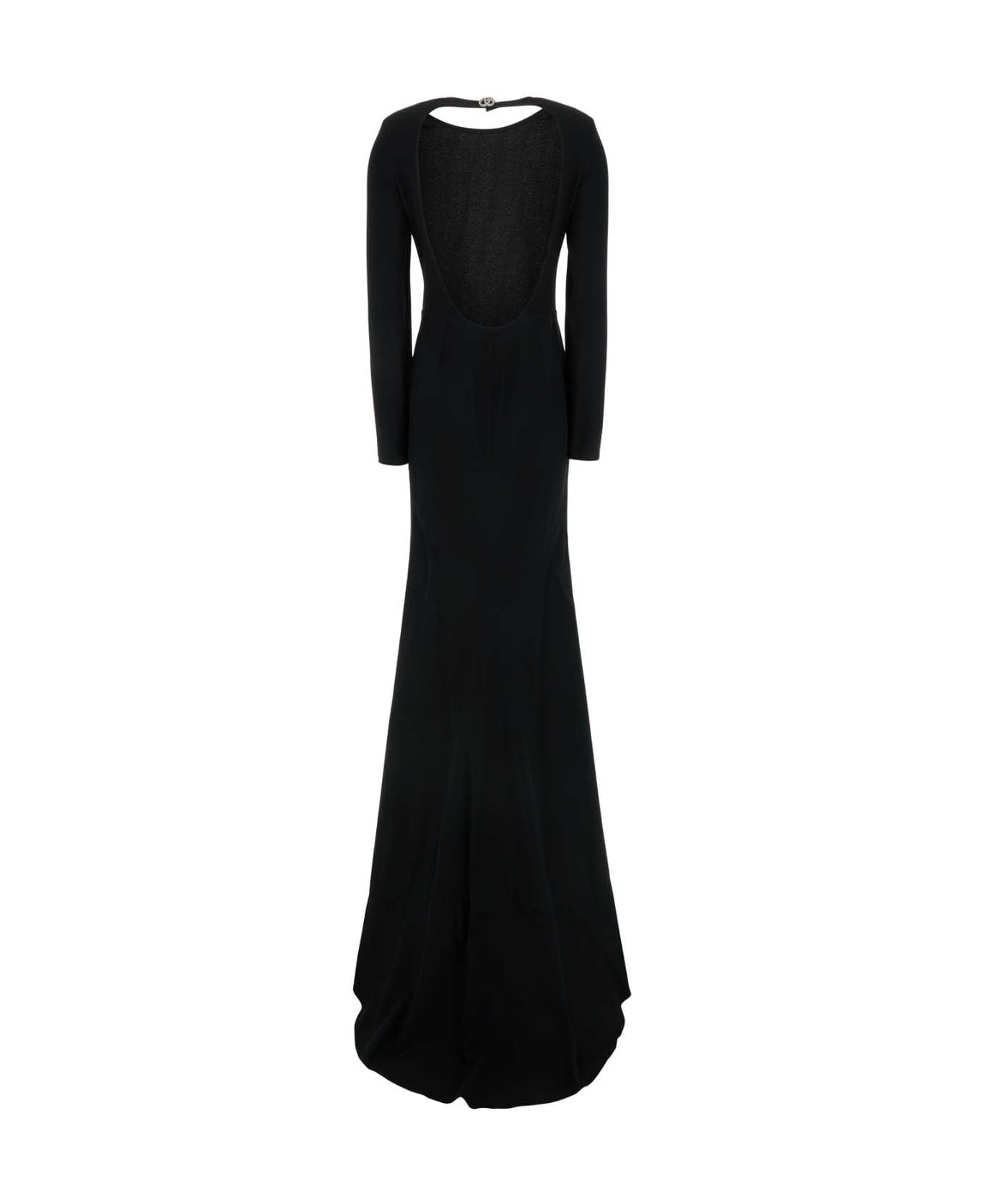 Gucci Black Crepe Long Dress - Black