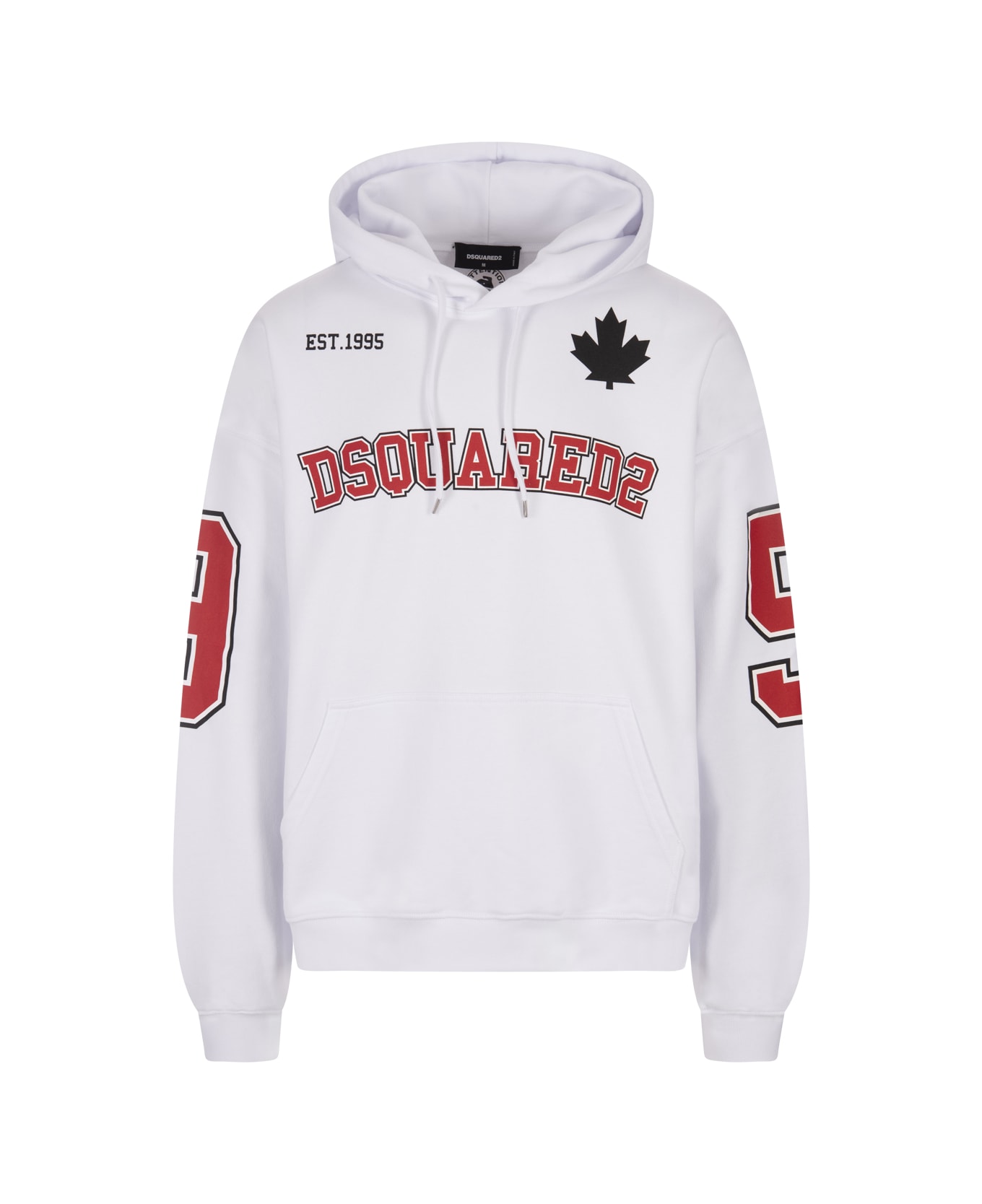 Dsquared2 White Caten 64 Loose Fit Hoodie - White