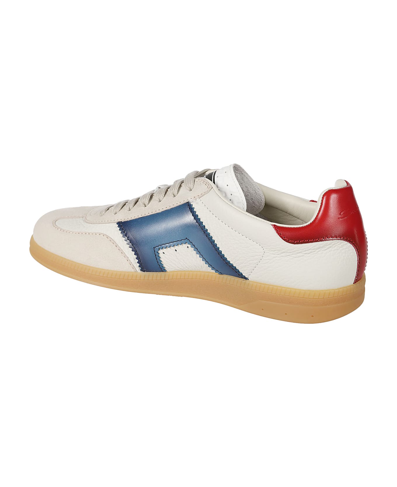 Santoni Olympic Low Top Sneakers - White/blu/rosso