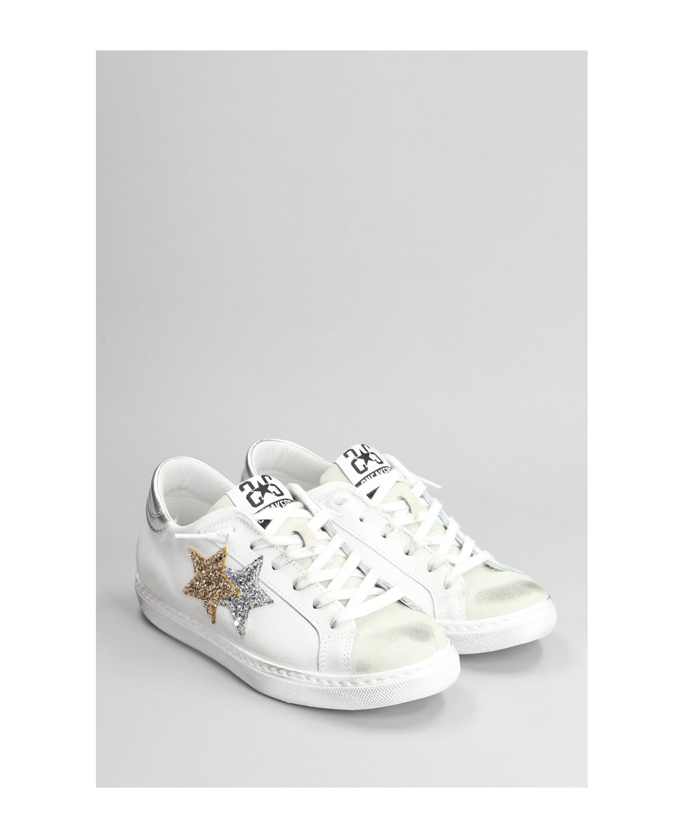 2Star Sneakers In White Suede And Leather 2Star - WHITE