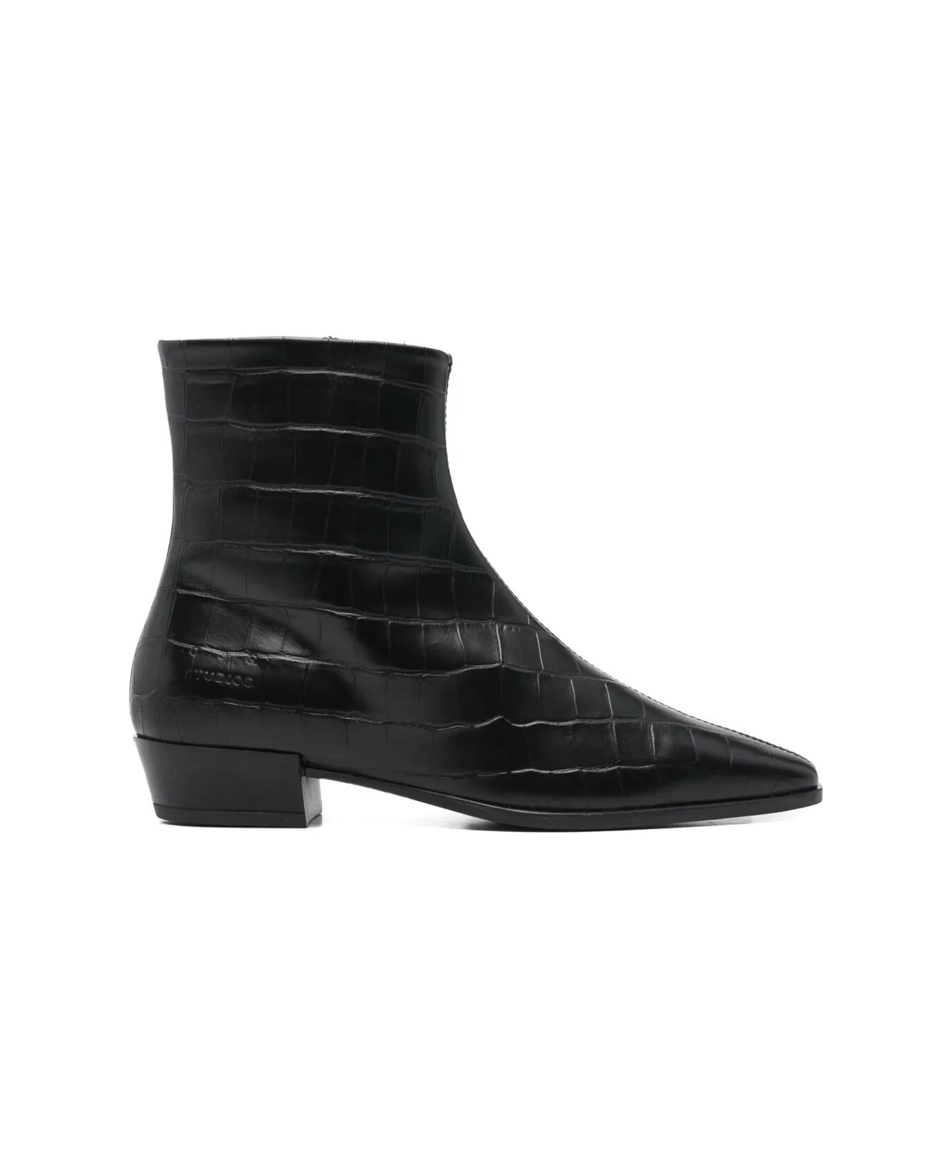 Copenhagen Croco Mid Boot - Blk Black