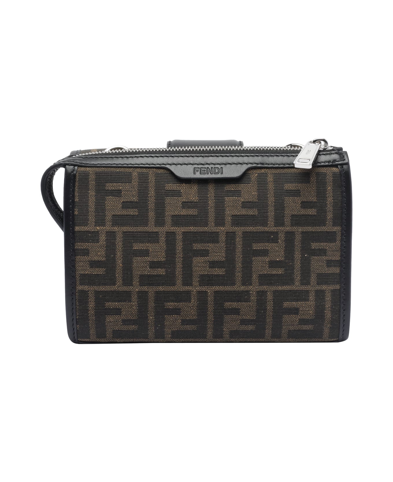 Fendi Double Baguette Crossbody Bag - Brown