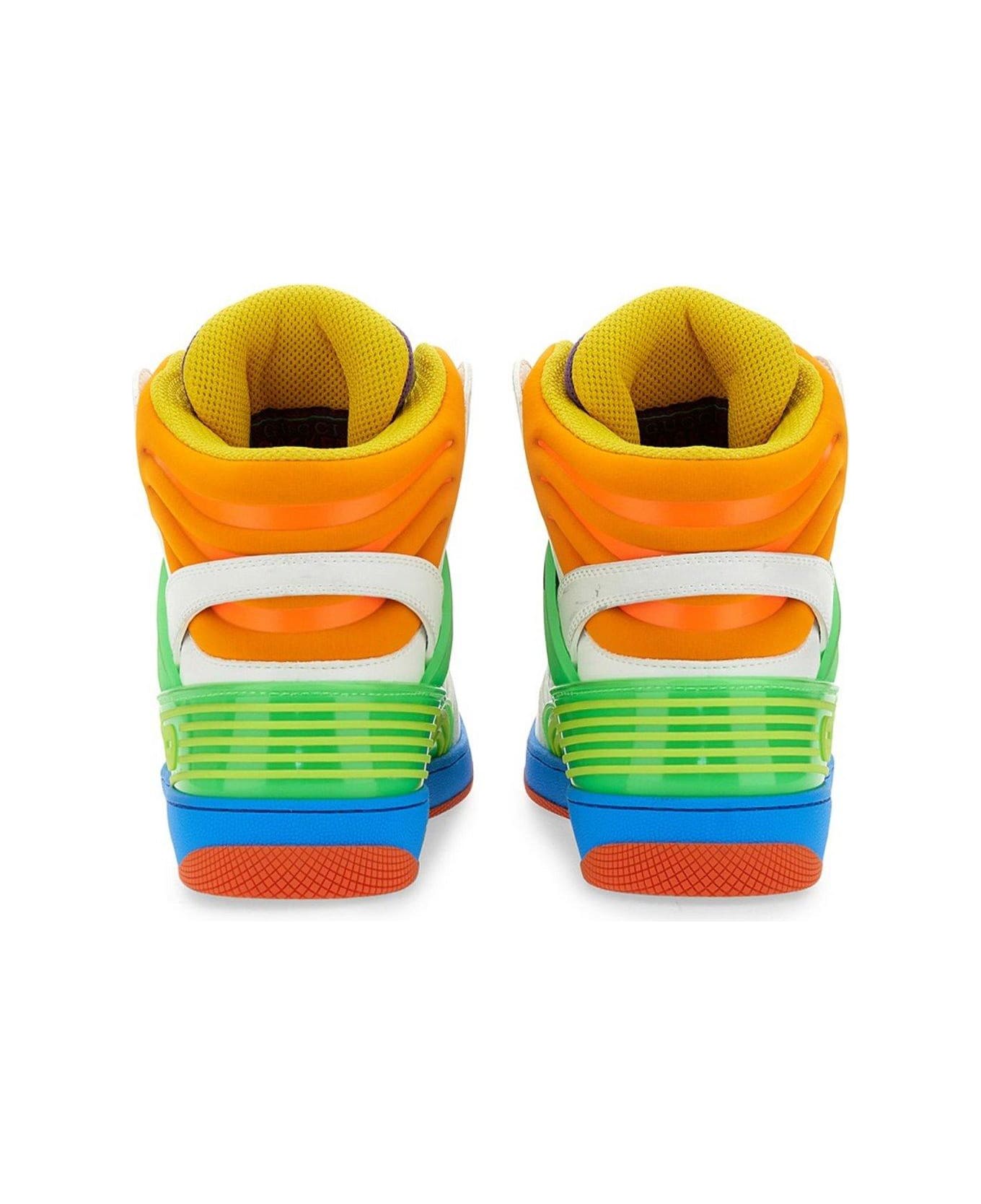 Gucci Panelled High Top Basketball Sneakers - MULTICOLOUR