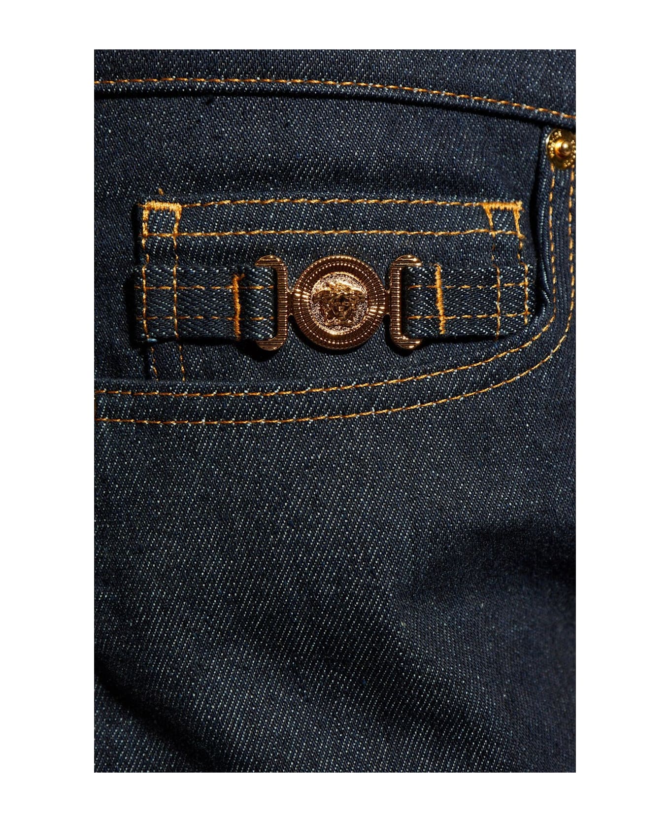 Versace Mid-rise Slim-cut Jeans - Blu Denim