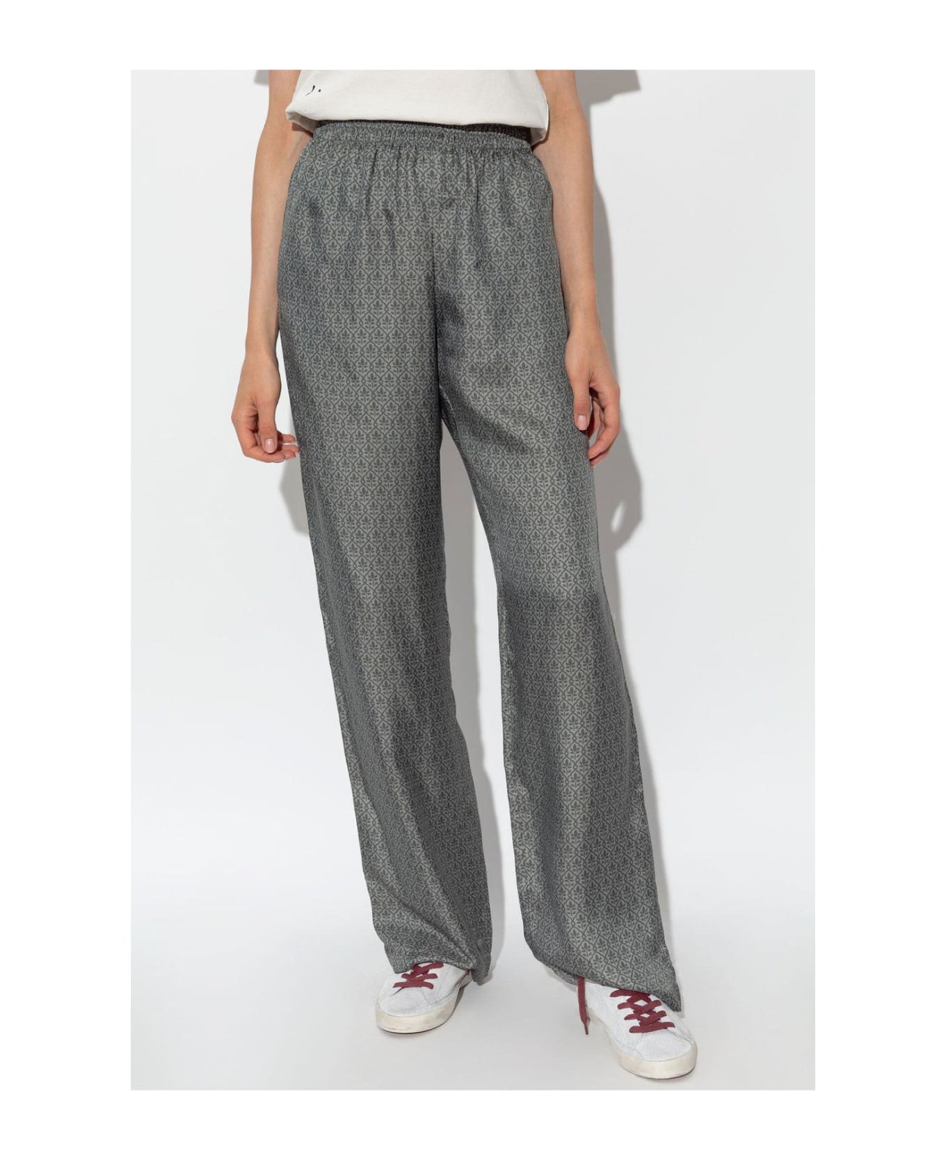 Golden Goose Patterned Loose-fit Trousers - Grey