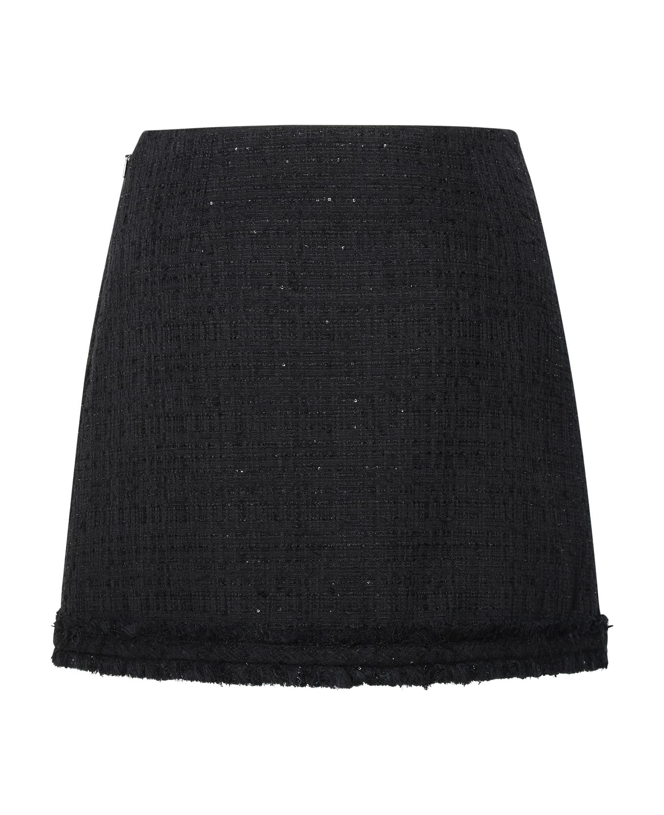 Versace Black Cotton Blend Miniskirt - Black