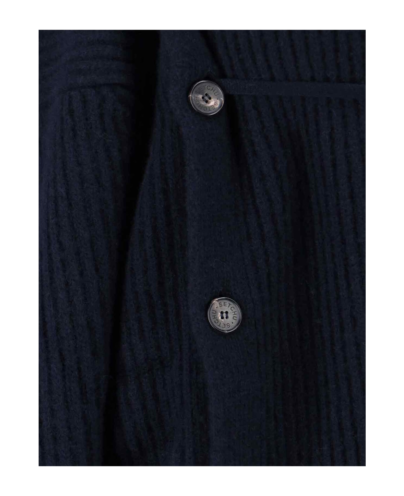 Setchu Wool And Cashmere Blend Sweater - Blue
