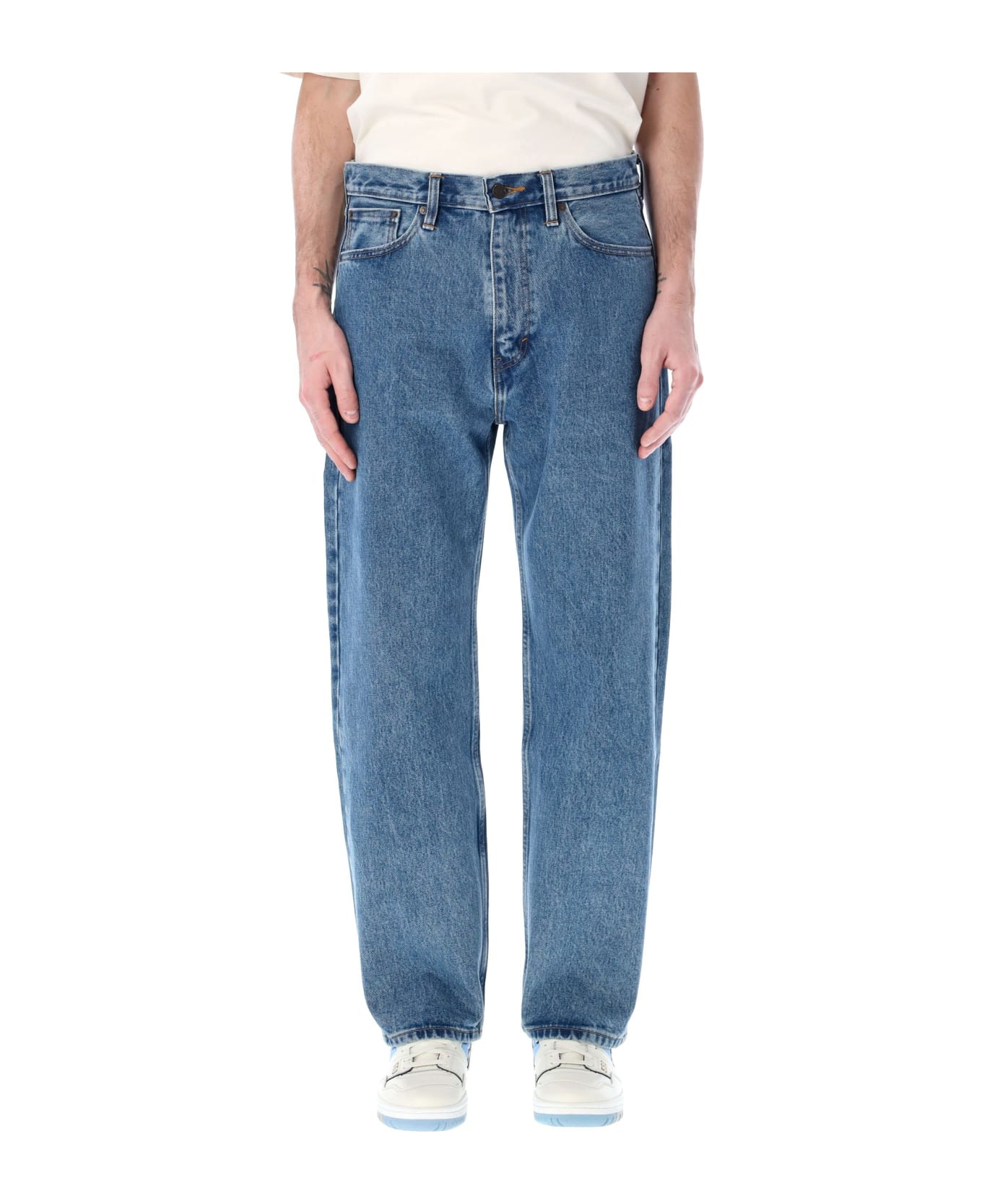 Levi's Cotton Baggy Five Pocket Jeans - MED BLUE デニム