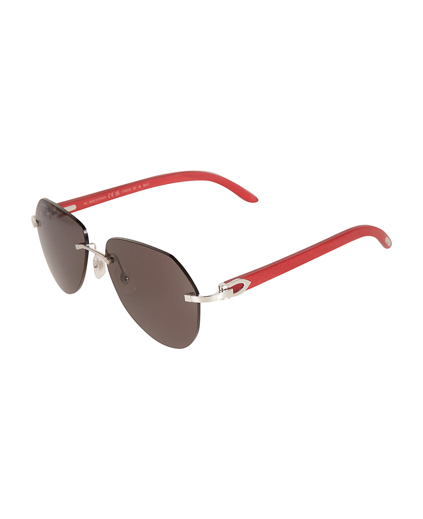 Cartier Eyewear Logo Rim-less Sunglasses - 057