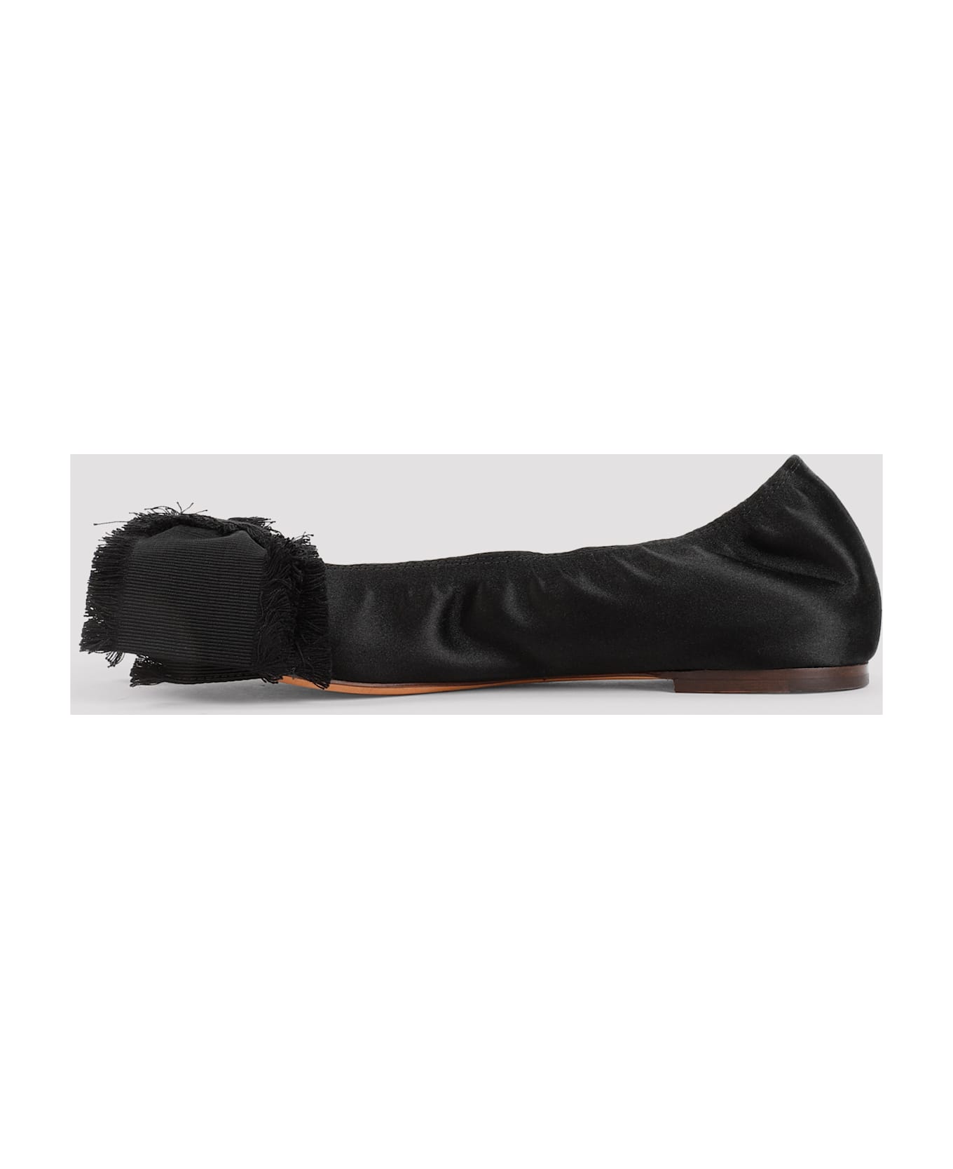 Lanvin Bow Detailed Ballet Flats - Black