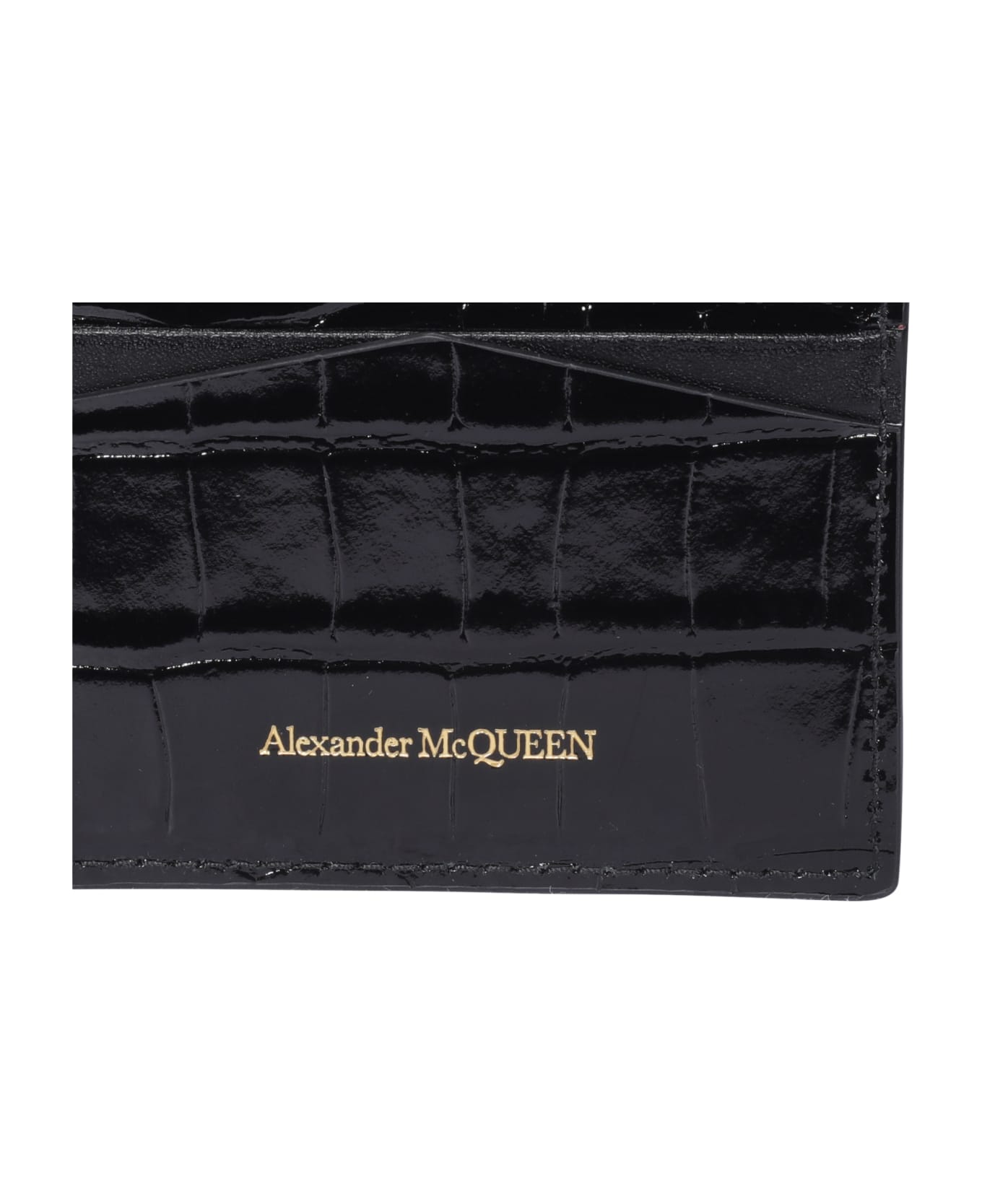 Alexander McQueen Skull Cards Holder - BLACK