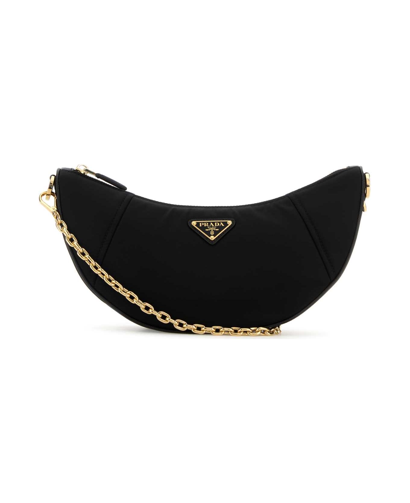 Prada Black Re-nylon Prada Demi-lune Shoulder Bag - NERO
