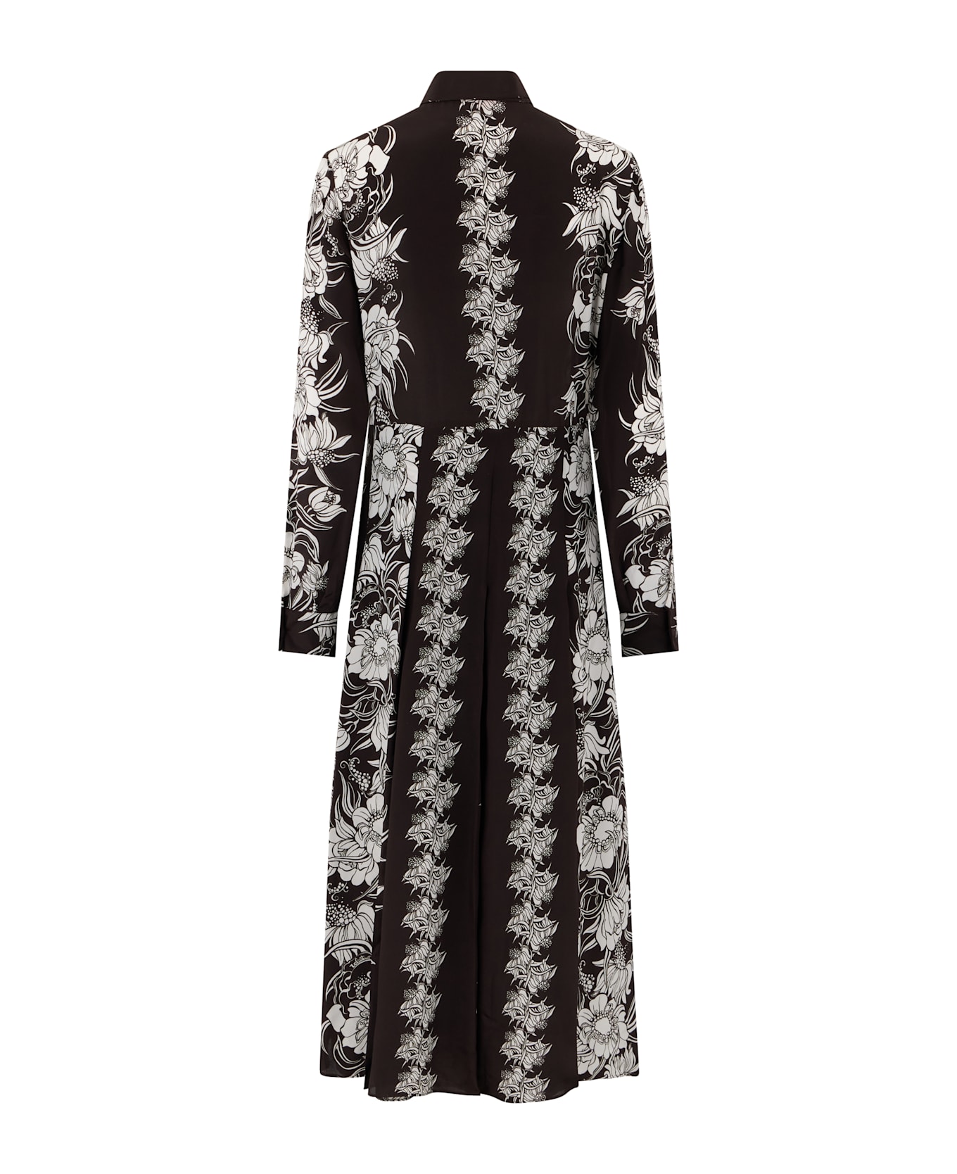 Valentino Garavani Floral Silk Dress - brown