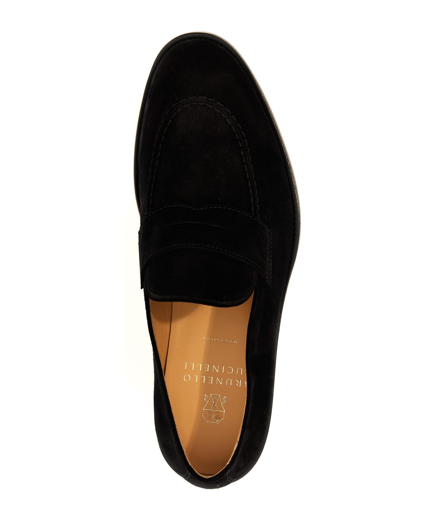 Brunello Cucinelli Suede Loafers - Black