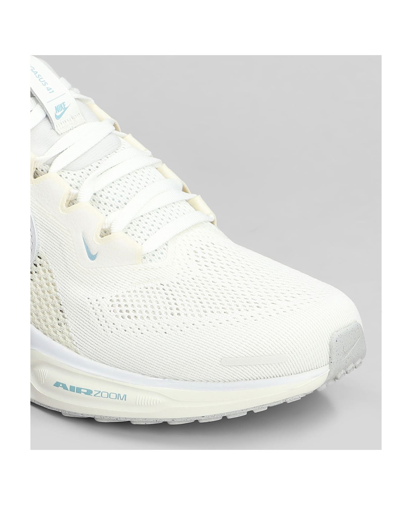 Nike Air Zoom Pegasus 41 Sneakers In White Leather And Fabric - white