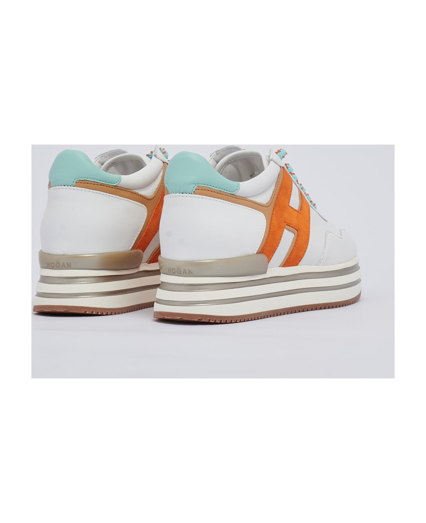 Hogan Midi Platform Sneaker - BIANCO-ARANCIO