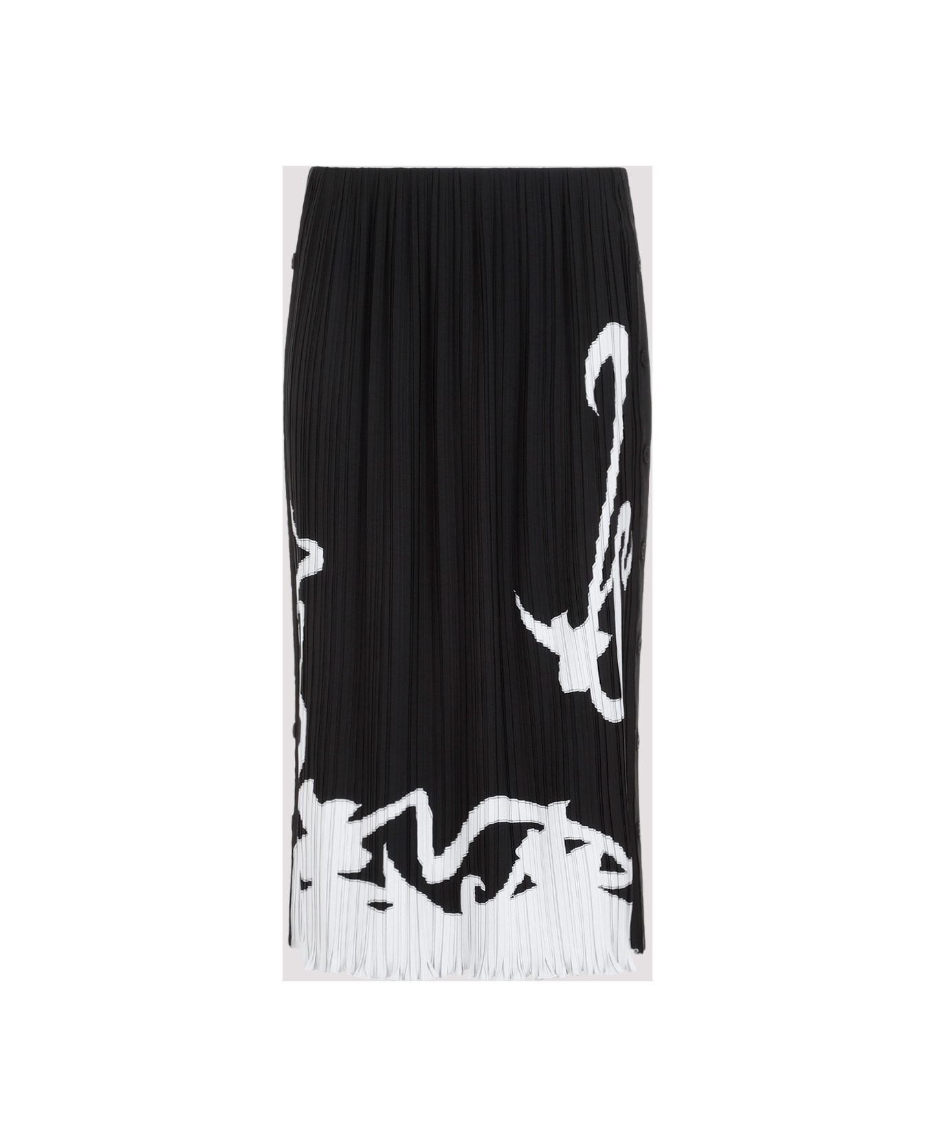 Lanvin Pleated Long Skirt - Black