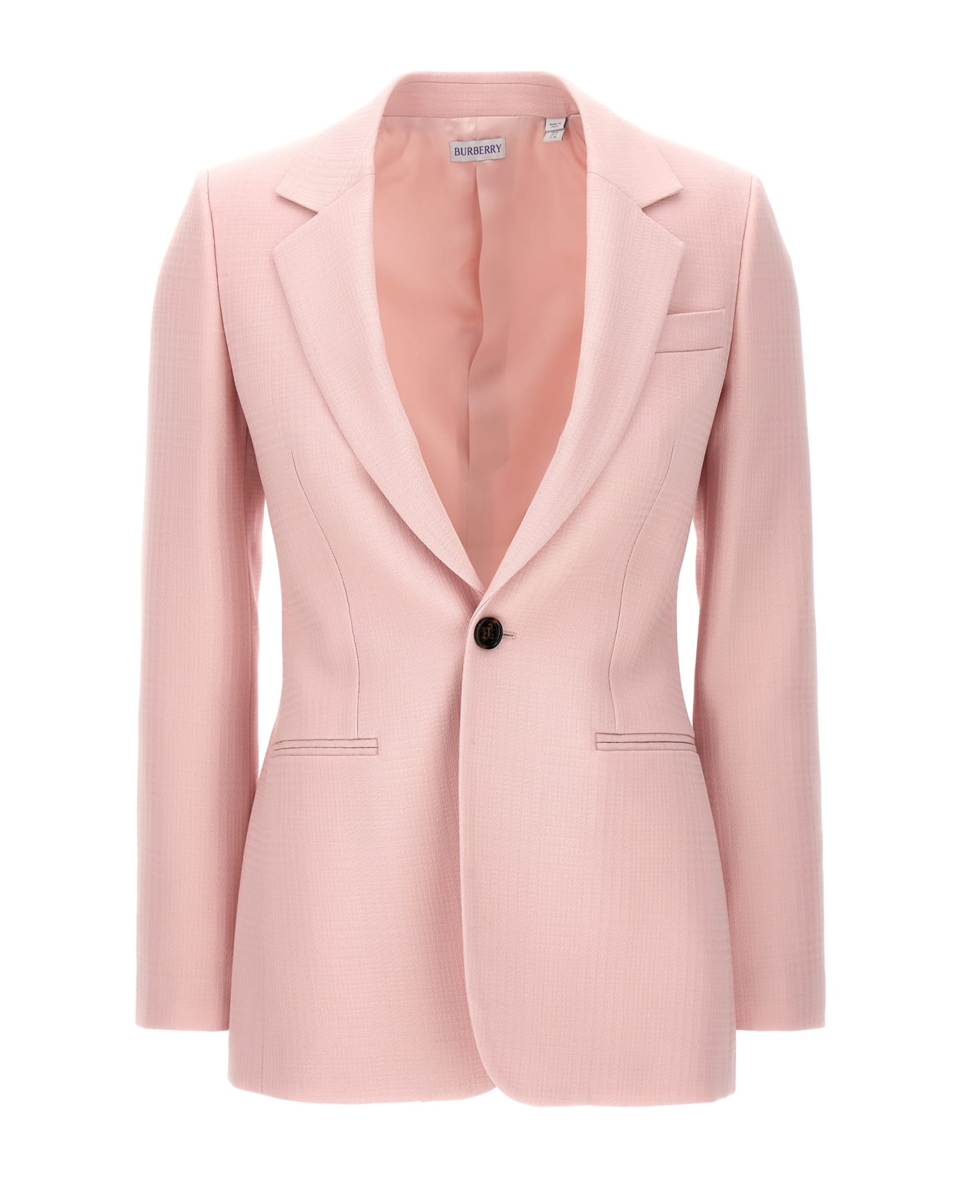 Burberry Single-breasted Tailored Blazer - Pink ブレザー