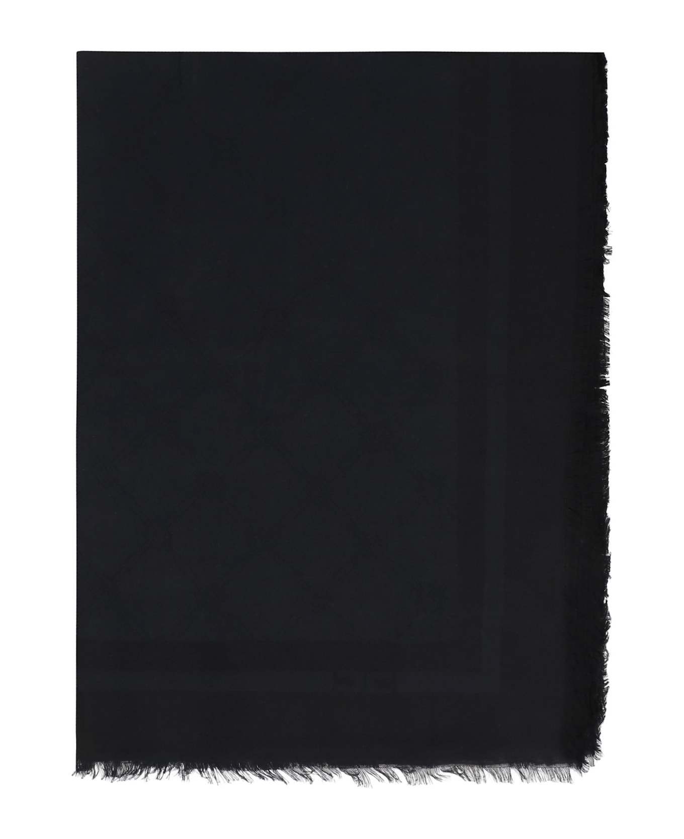 Elisabetta Franchi Modal And Viscose Blend Scarf - black