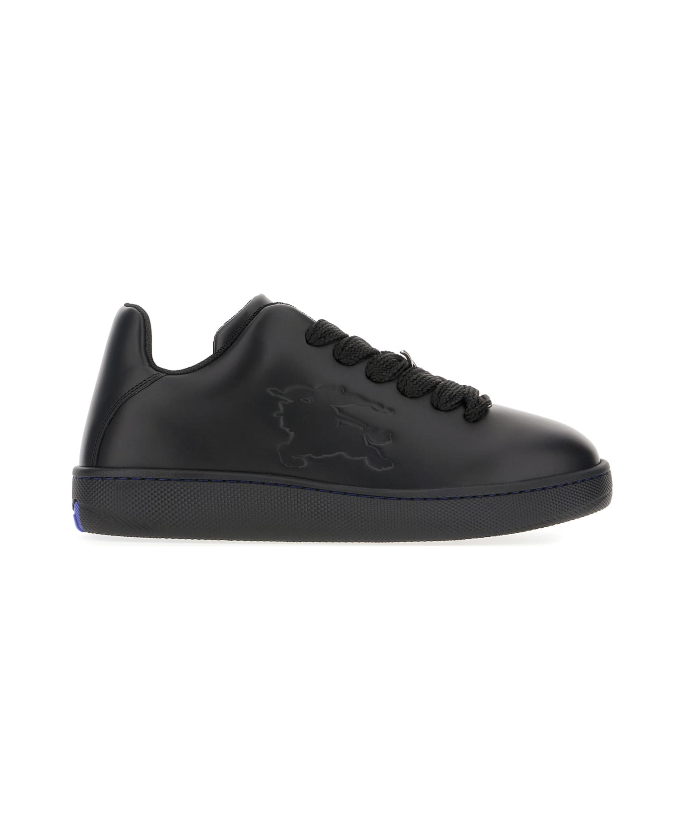 Burberry Black Leather Sneakers - BLACK